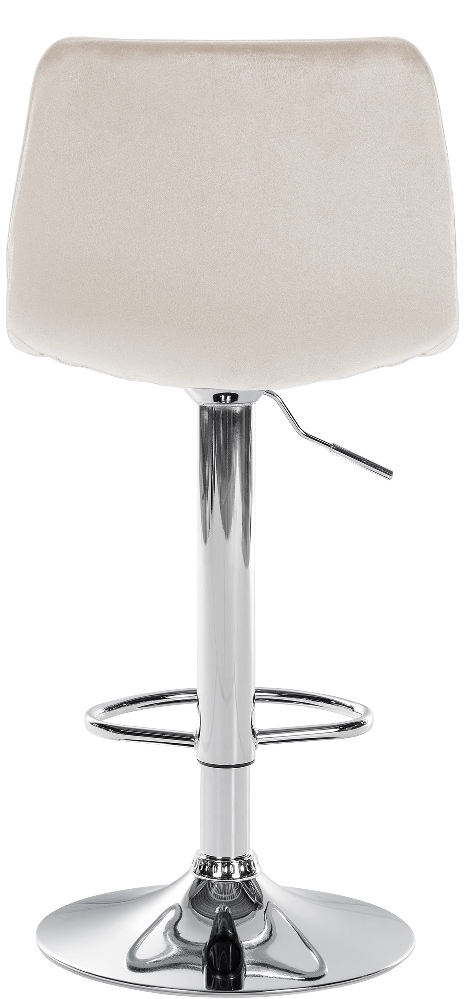 Lot de 2 tabourets de bar Lex velours Crème Chrome