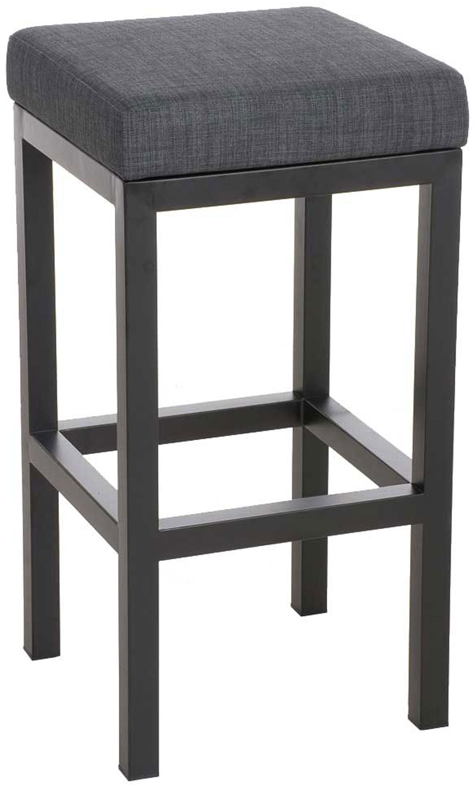 Tabouret de bar Taylor en similicuir, hauteur d'assise 85cm Gris foncé Tissu