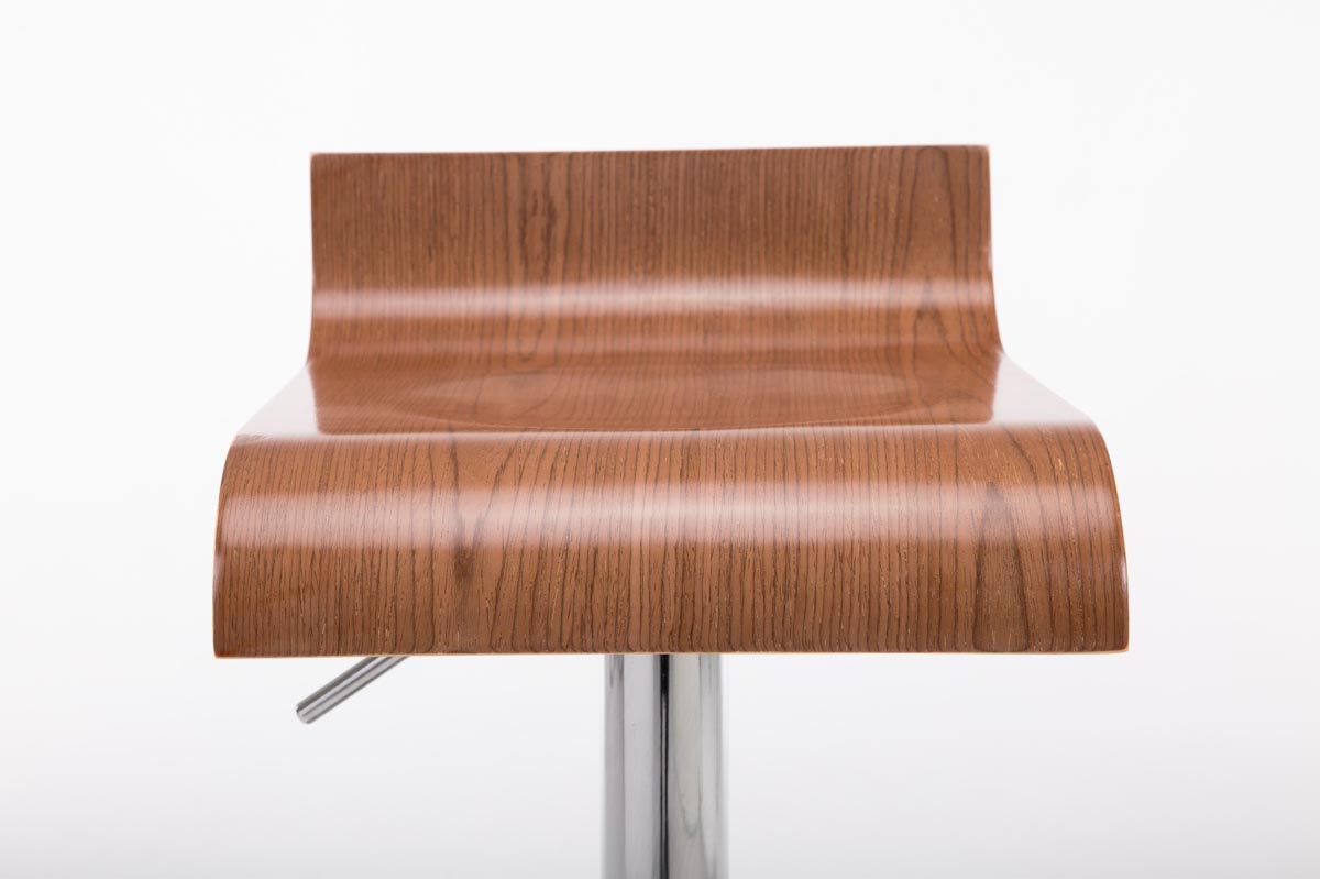 Tabouret de bar Wood avec assise en bois Noyer