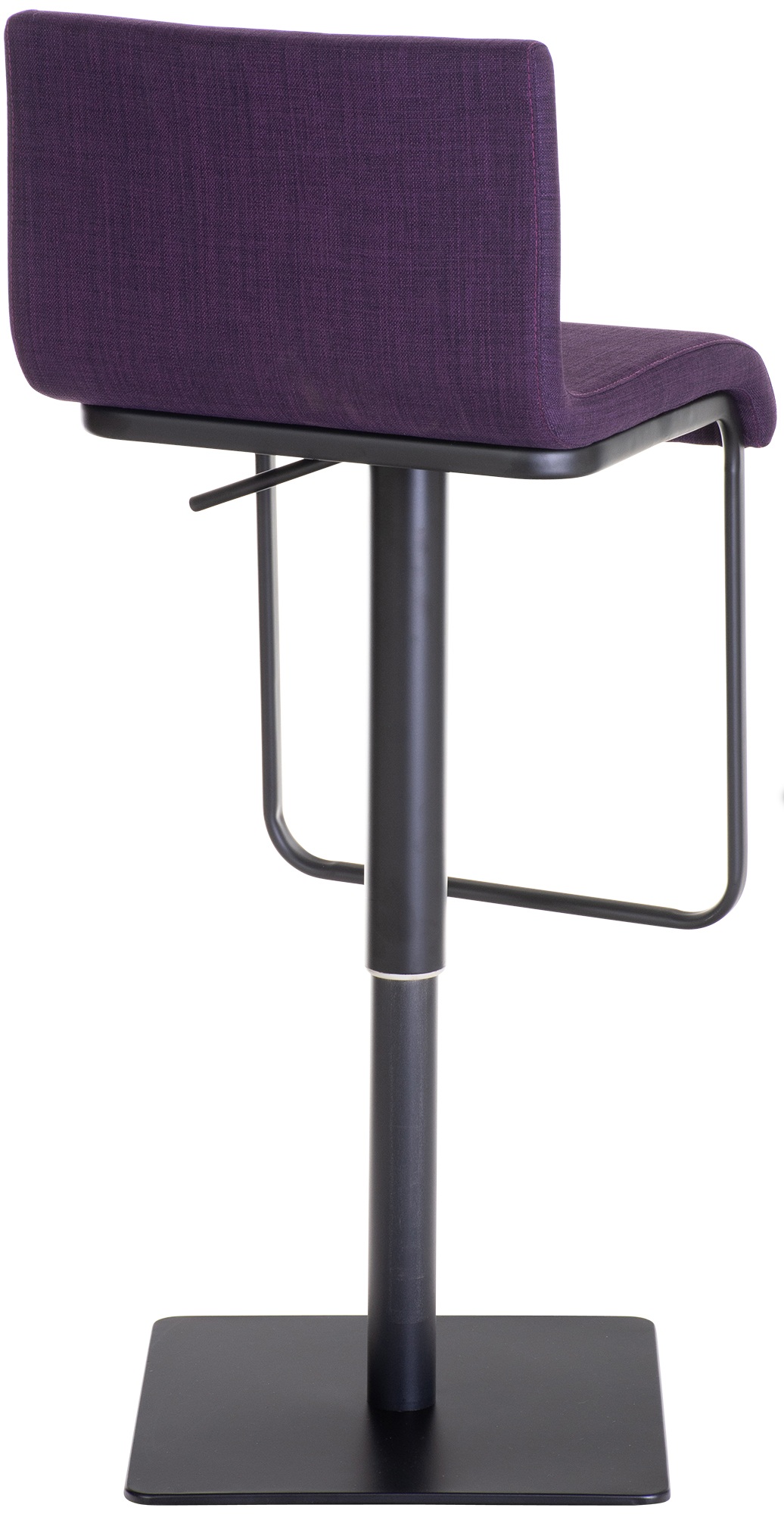 Tabouret de bar Limon en tissu avec pied en métal Violet Noir