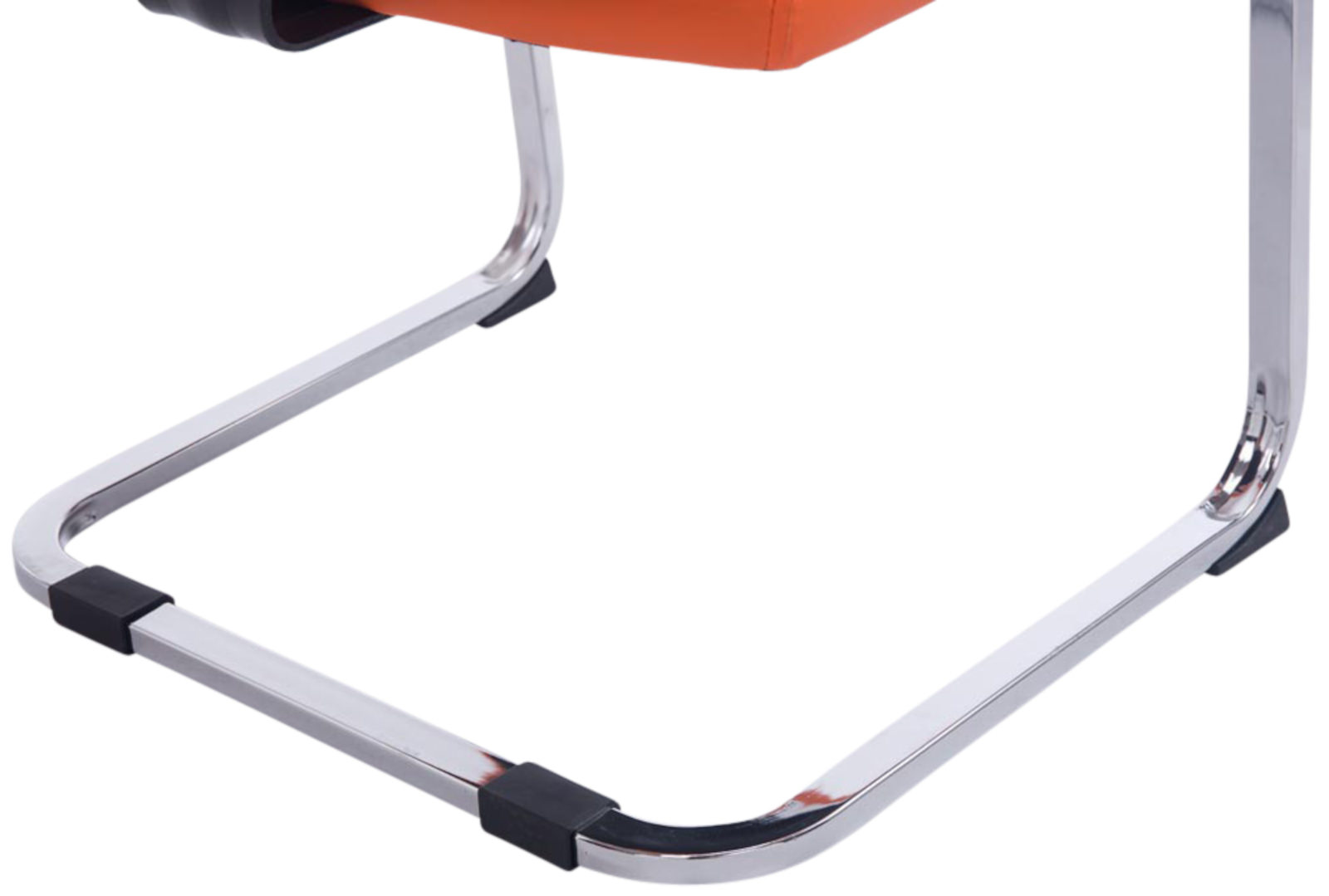 Lot de 2 Chaises Cantilever XXL Anubis en Similicuir avec accoudoirs Orange