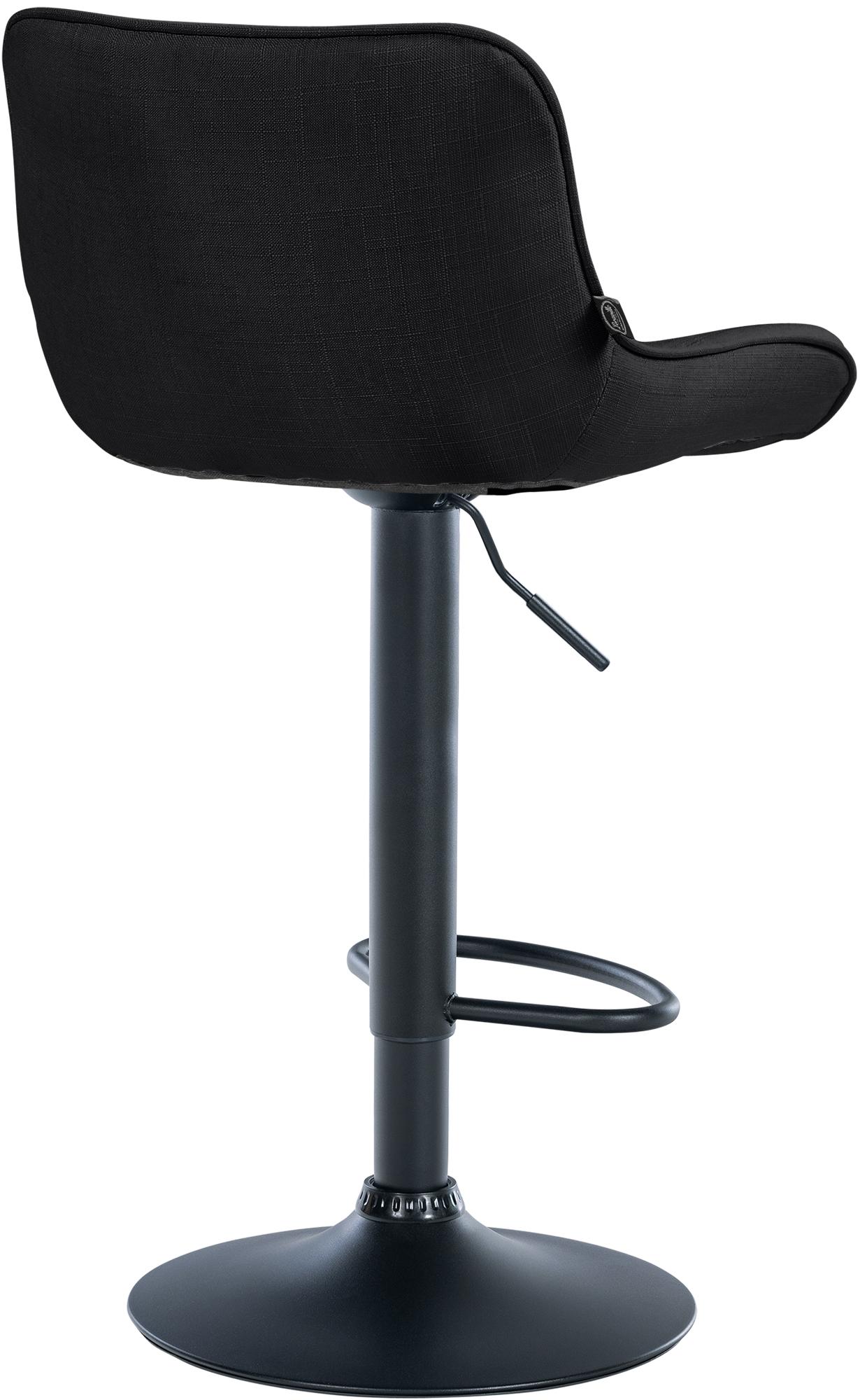 Tabouret de bar Vonore Tissu Noir Noir