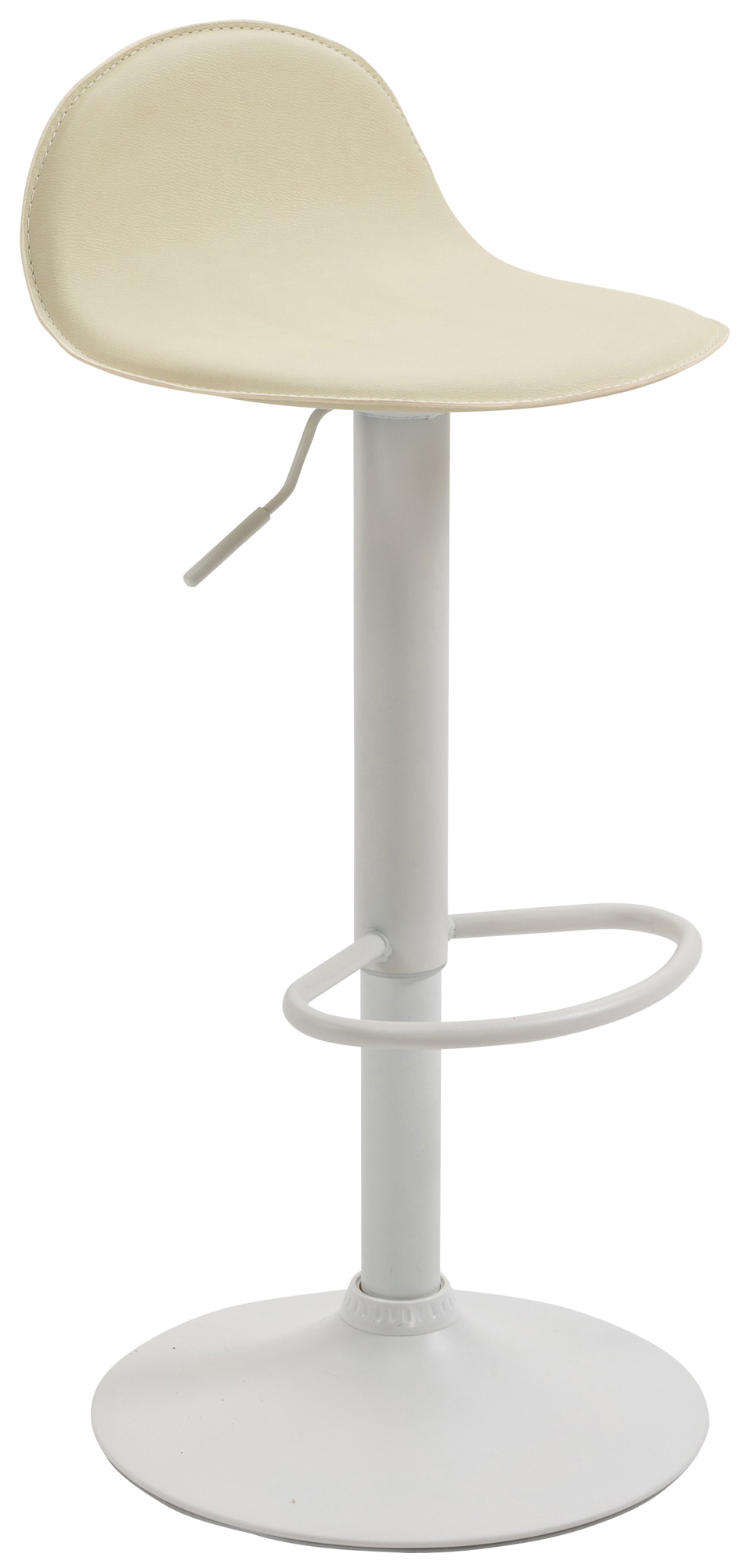 Tabouret de Bar Design Lana V2 similicuir Crème Blanc