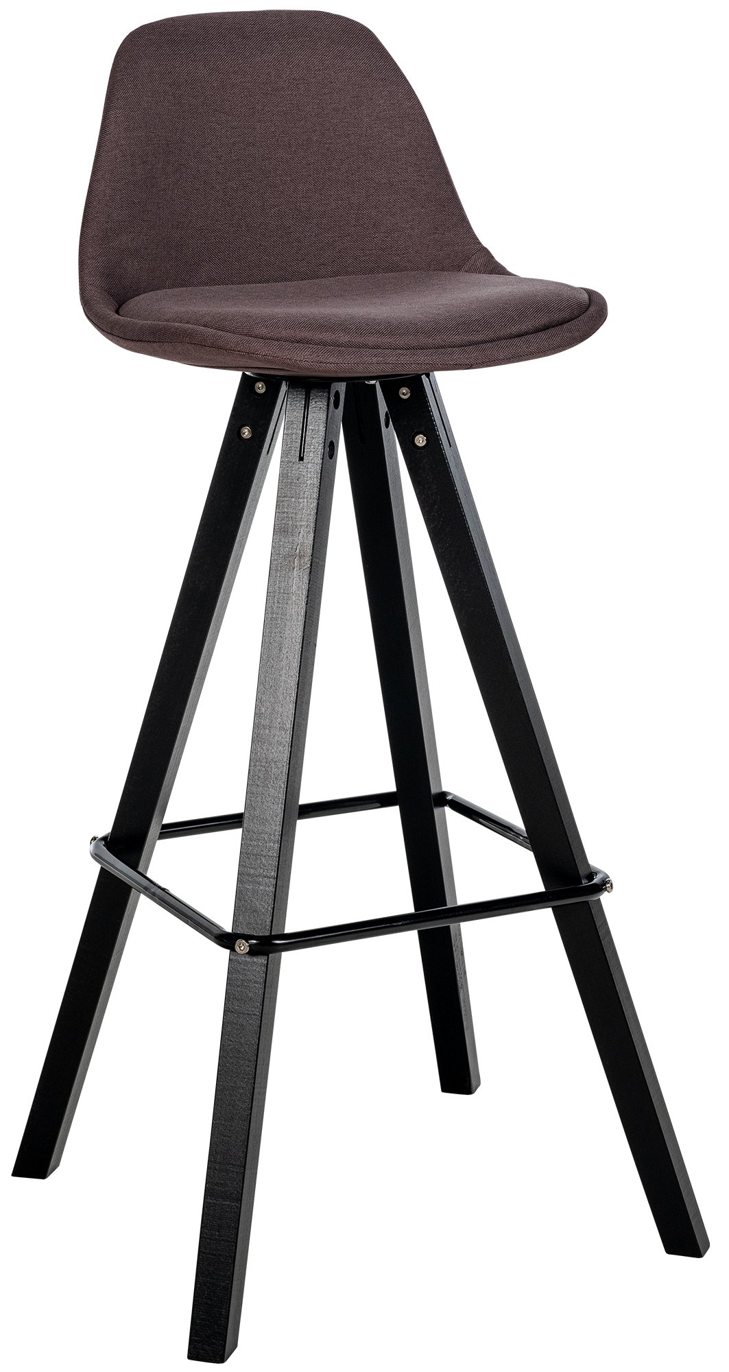 Tabouret de bar Corbin Tissu Square Marron Noir