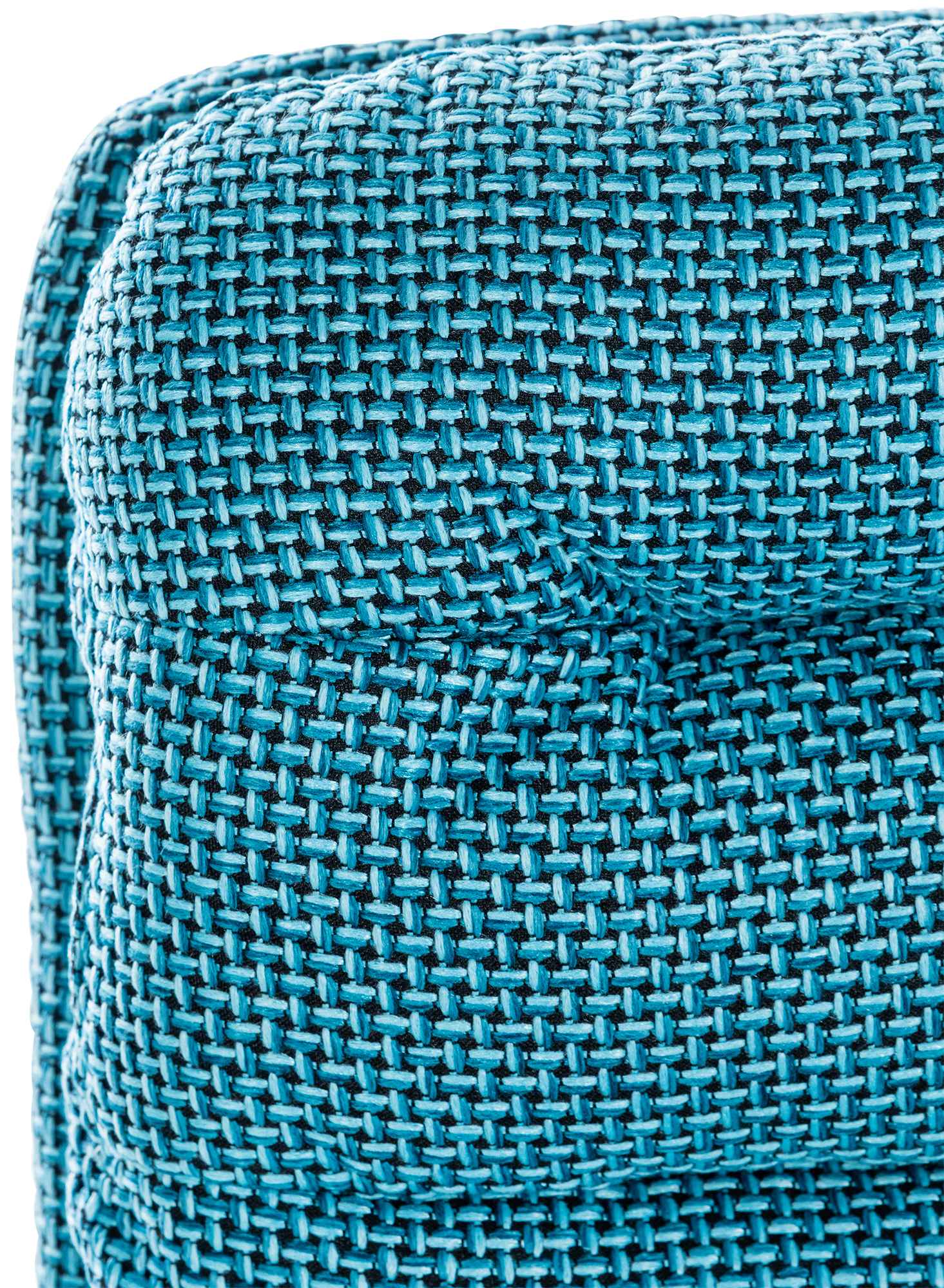 Tabouret de bar Dundalk en tissu avec Repose-pieds Turquoise Acier inoxydable