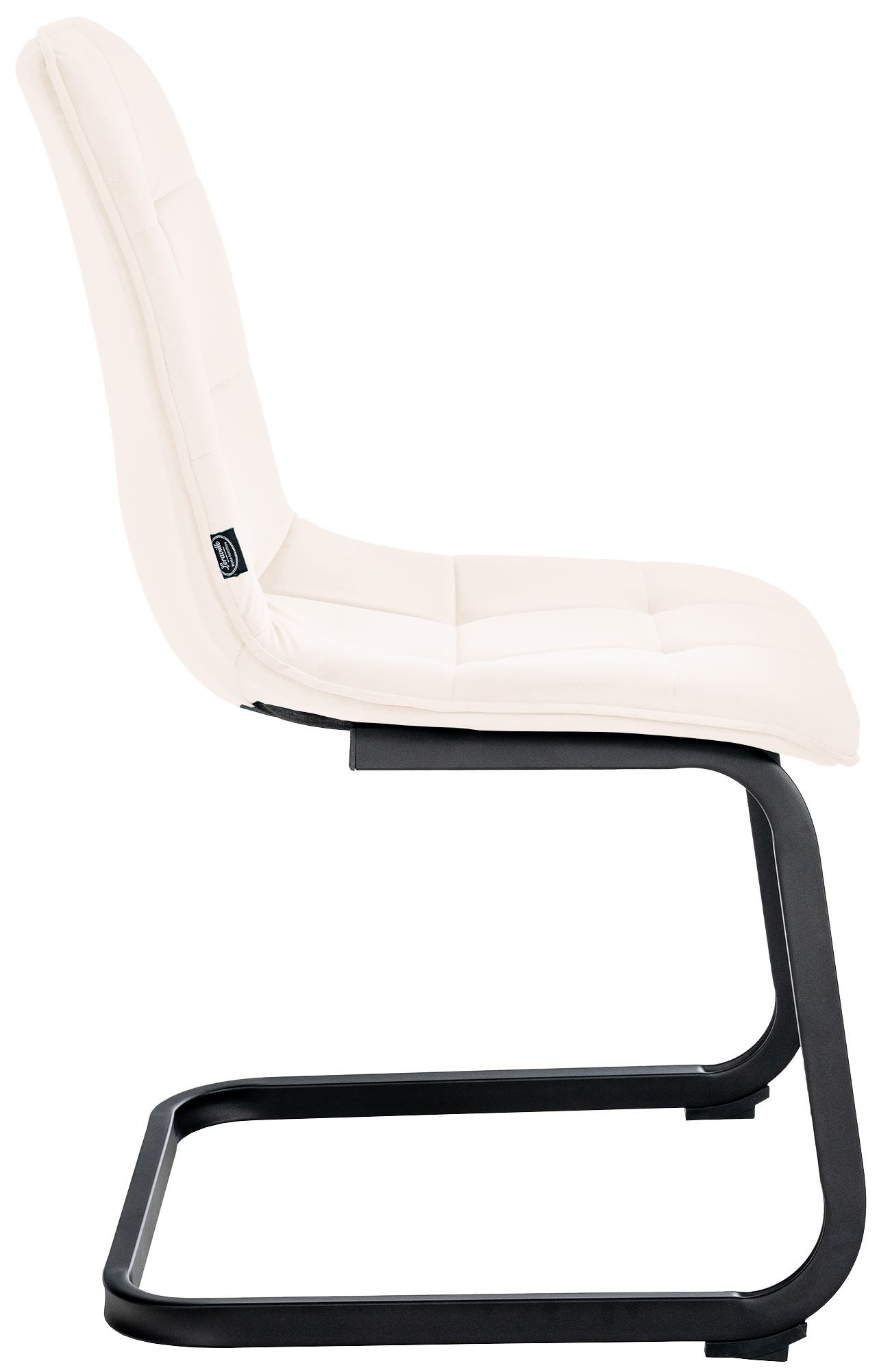 Lot de 2 chaises de salle à manger Vermont velours Crème