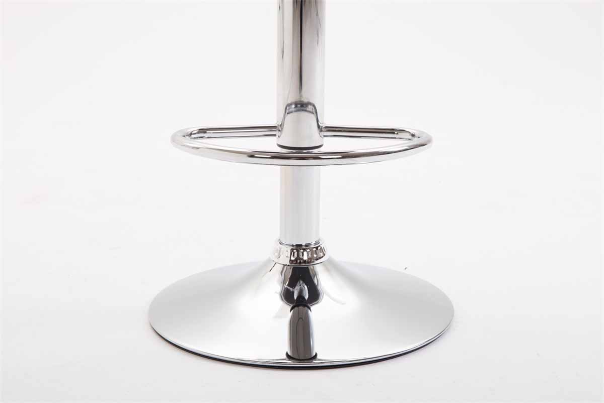 Tabouret de bar Kiel assise et dossier rembourrés similicuir Blanc Chrome