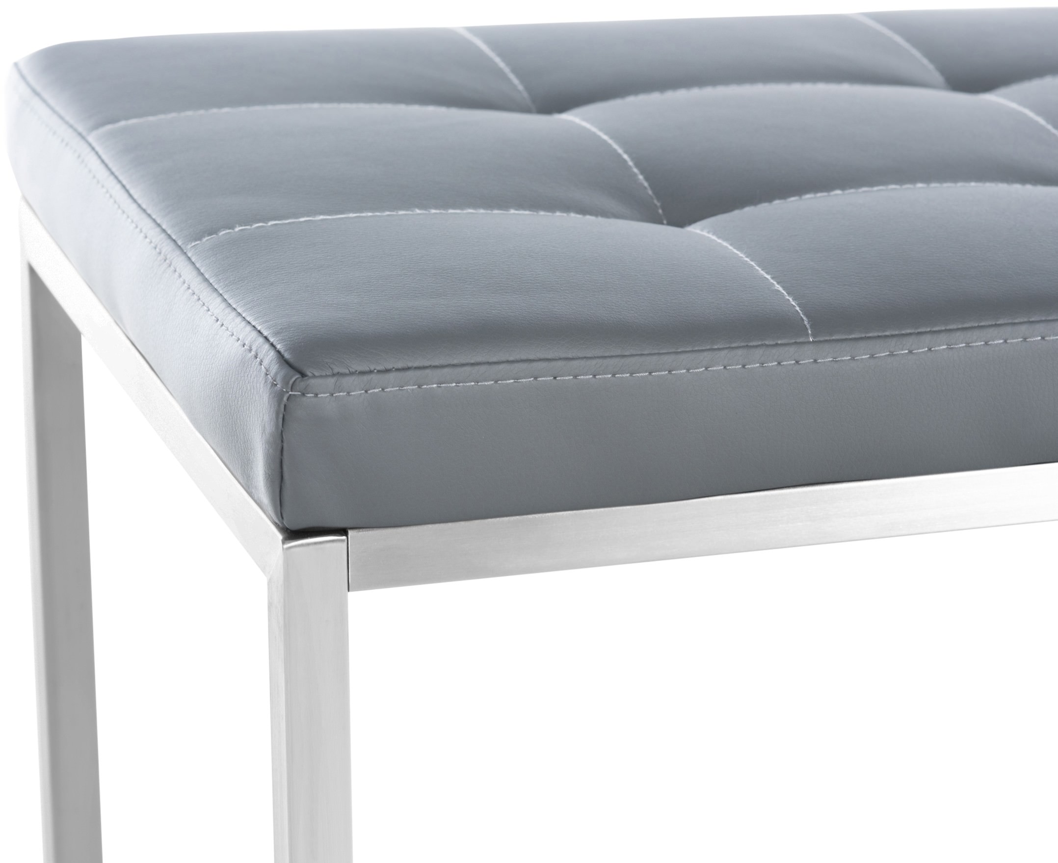 Banquette BARCI 100x40 similicuir Gris