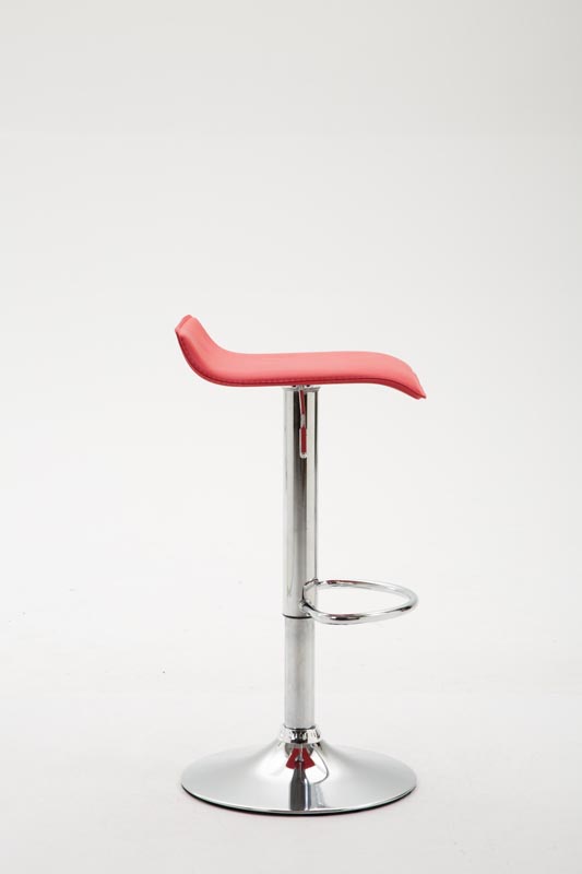 Tabouret de bar Dyn V2 similicuir Rouge Chrome