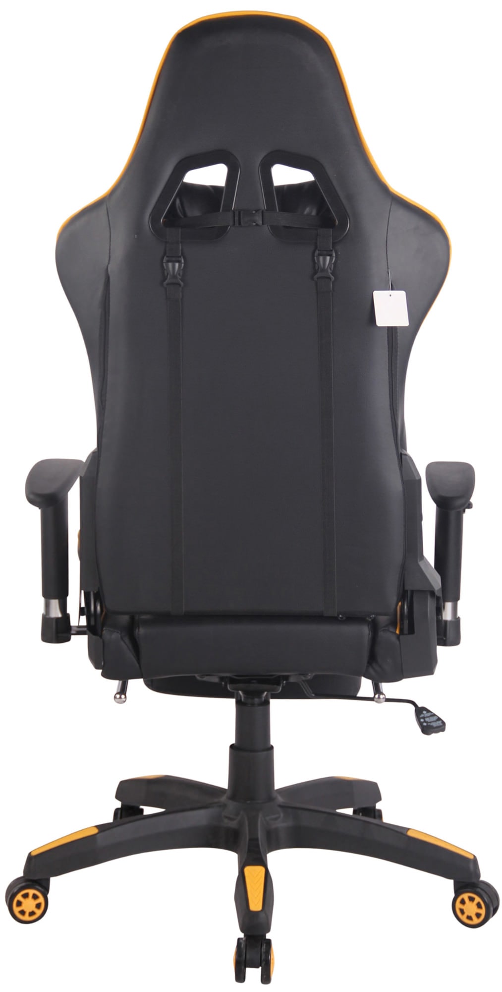 Fauteuil de bureau Turbo XL en similicuir Noir / Jaune Similicuir