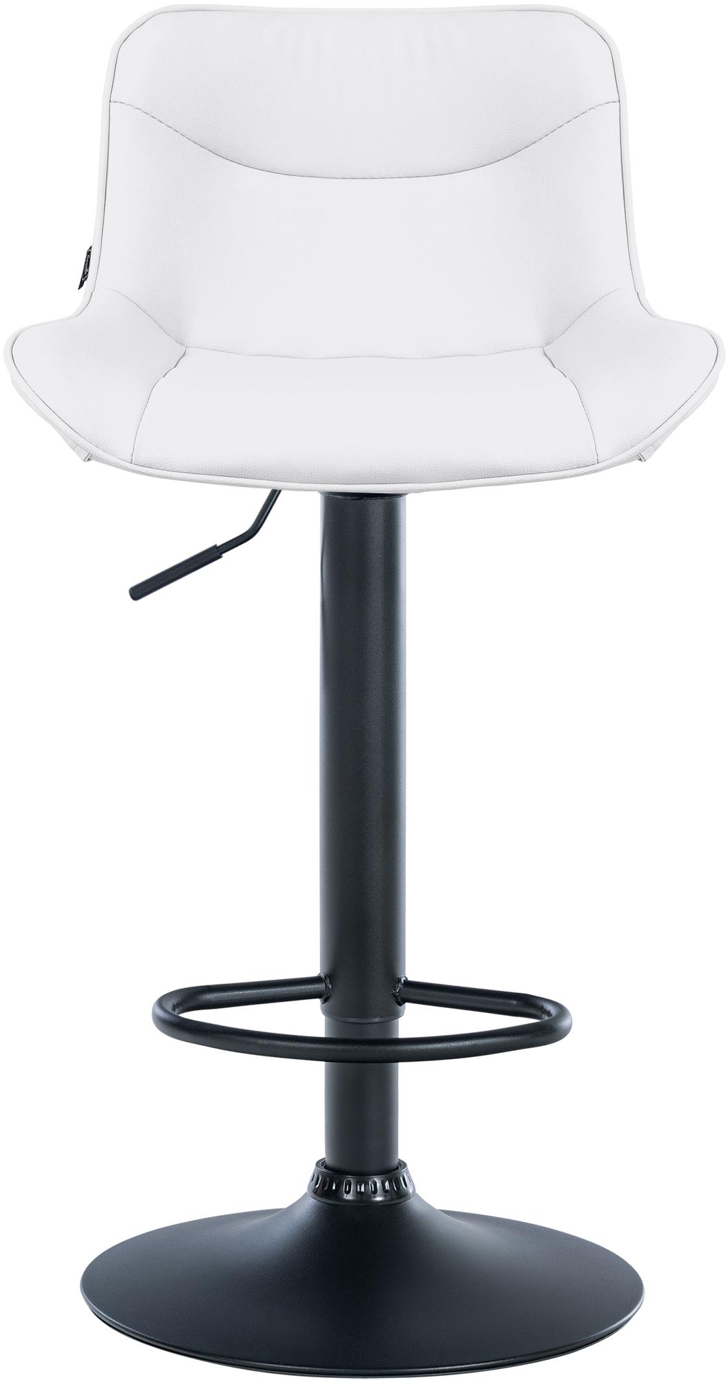 Lot de 2 tabourets de bar Vonore en similicuir Blanc Noir