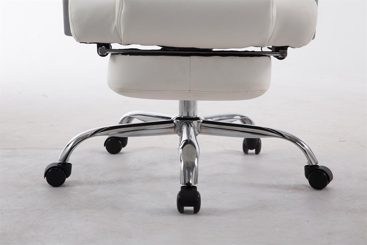 Fauteuil de bureau Pacific avec un repose-pieds intégré Blanc