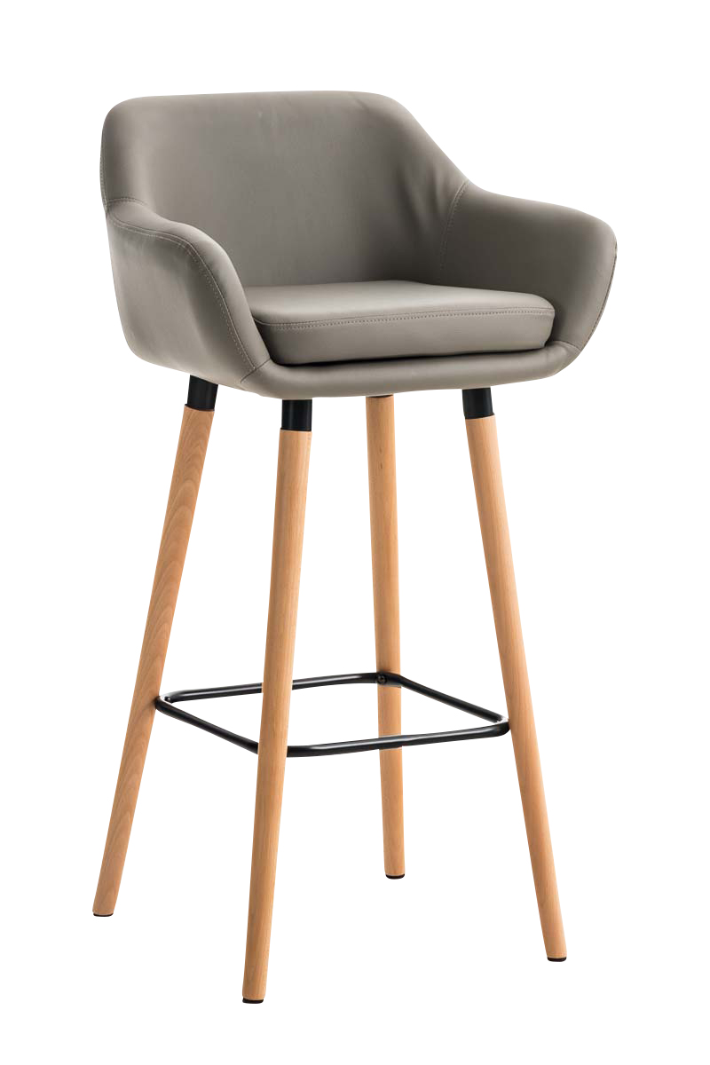 Tabouret de bar Grant similicuir Taupe