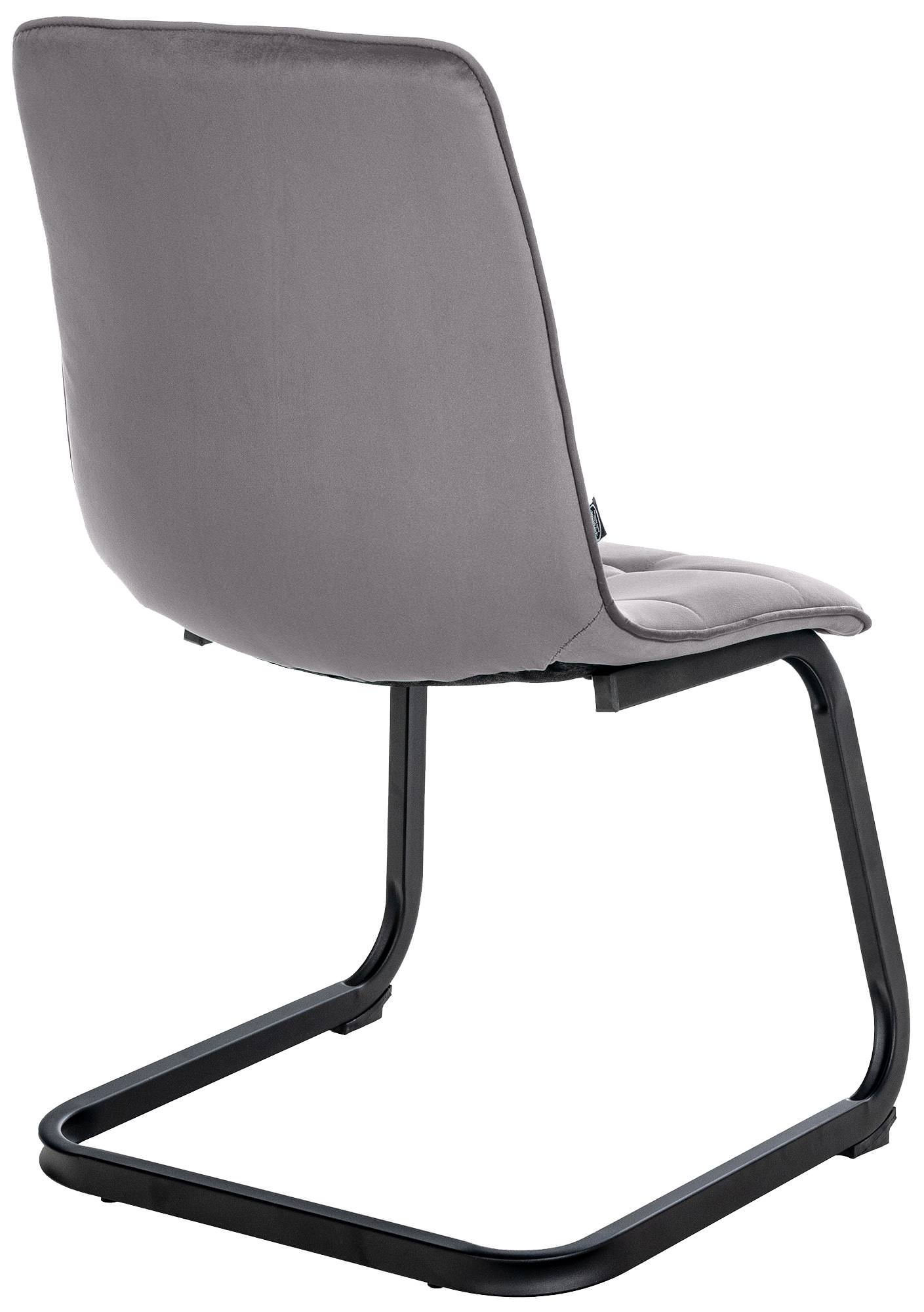 Lot de 2 chaises de salle à manger Vermont velours Gris foncé