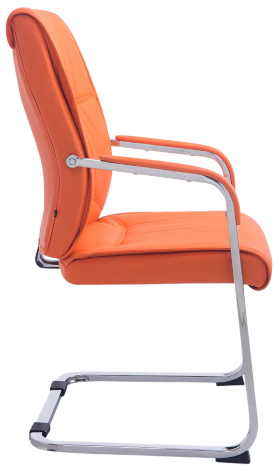 Lot de 2 Chaises Cantilever XXL Anubis en Similicuir avec accoudoirs Orange