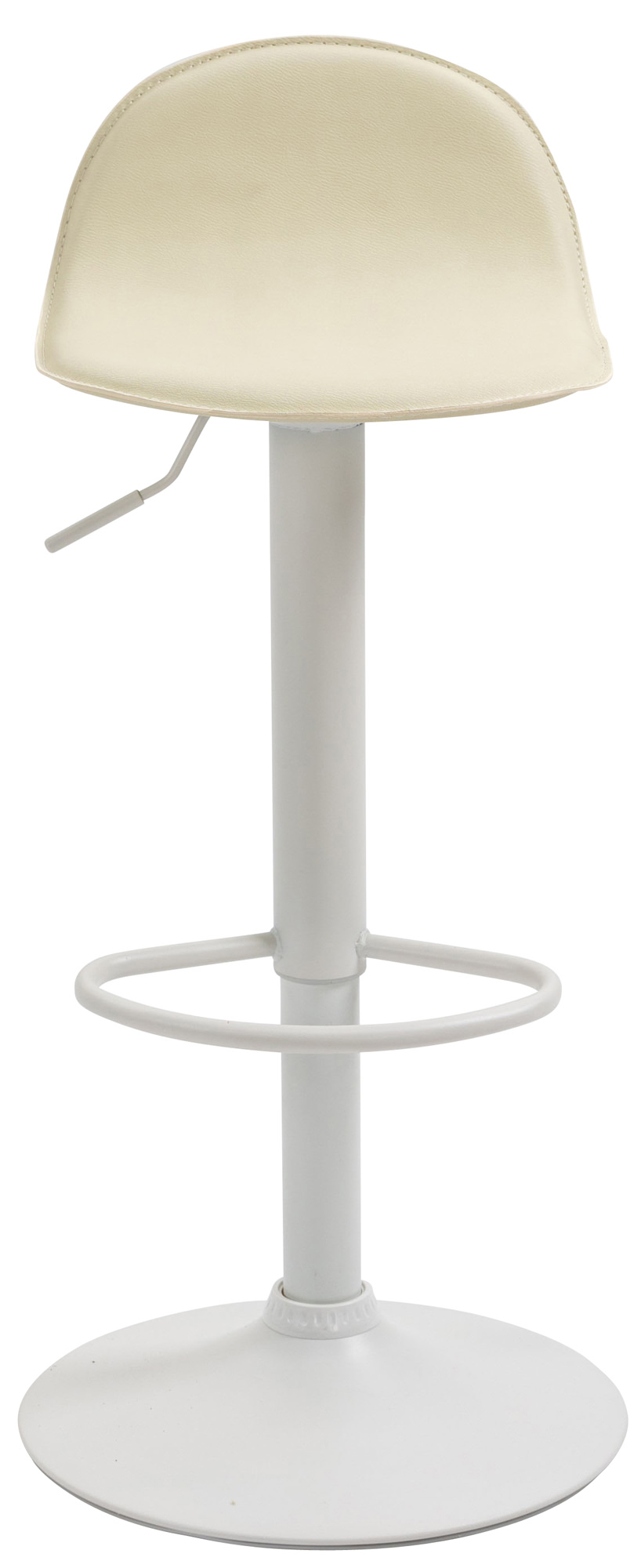 Tabouret de Bar Design Lana V2 similicuir Crème Blanc