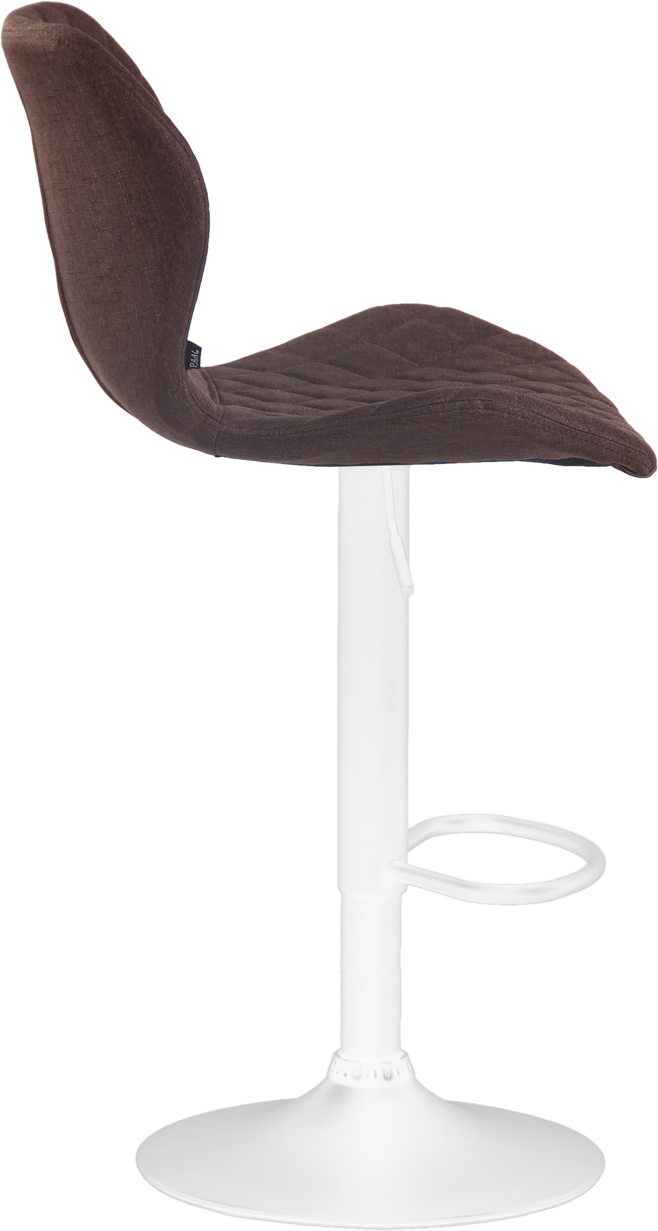 Tabouret de bar Cork en tissu Marron Blanc