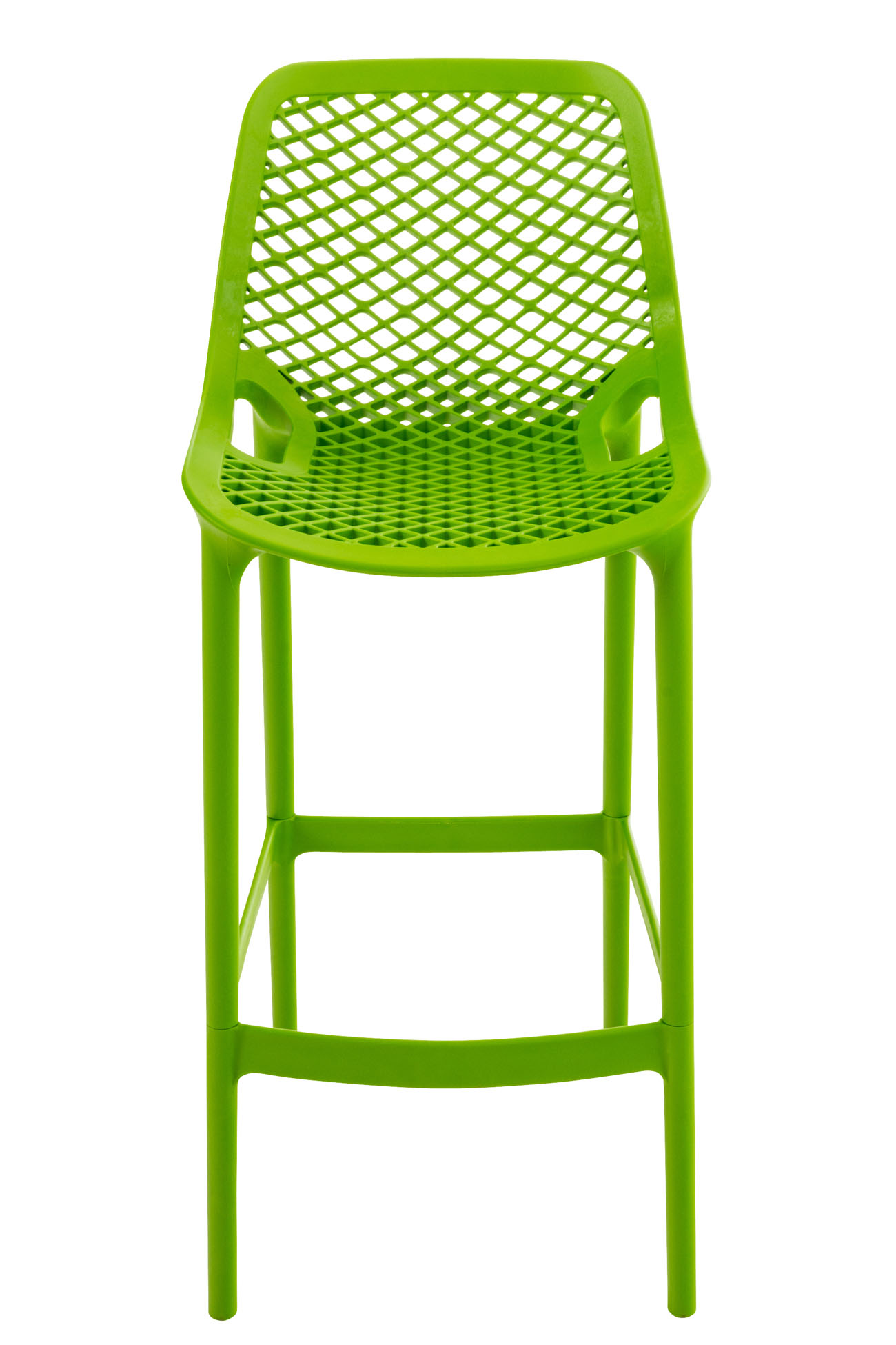 Lot de 2 Tabourets d'extérieur Air pour bar en plastique avec Repose-pieds Vert