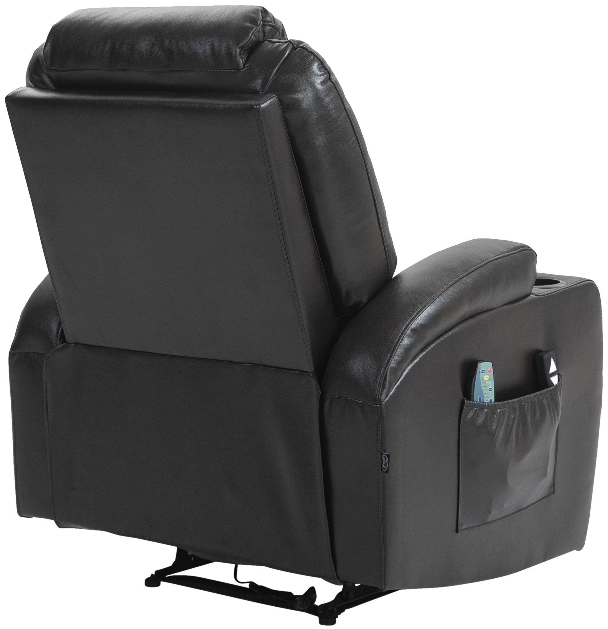 Fauteuil Hepler avec fonction massage Marron Similicuir