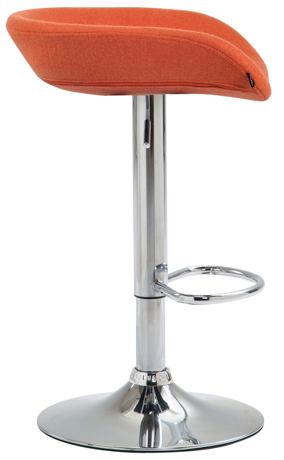 Tabouret de bar Anaheim feutre Orange Chrome