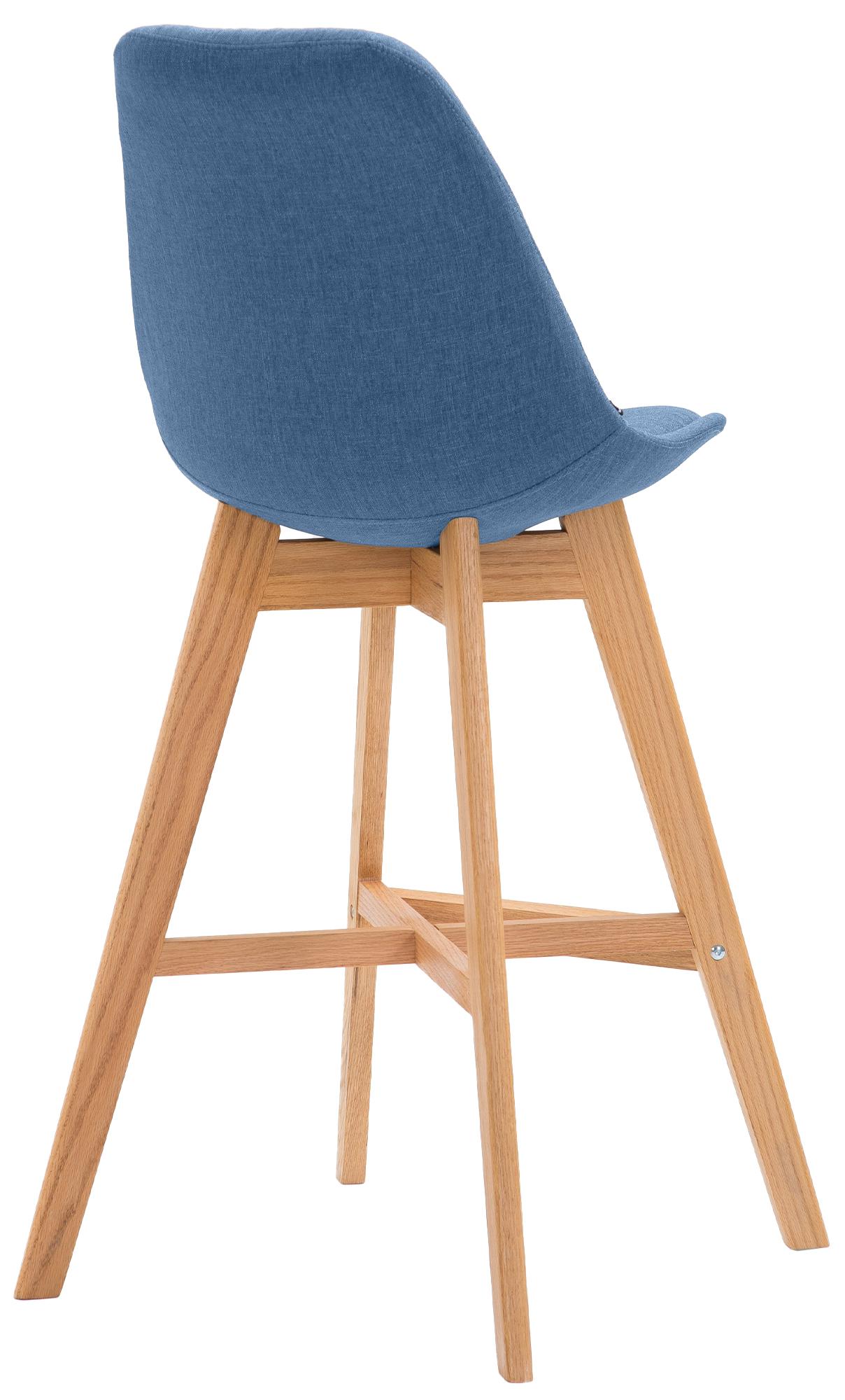 Tabouret de bar Cannes en tissu Bleu Nature