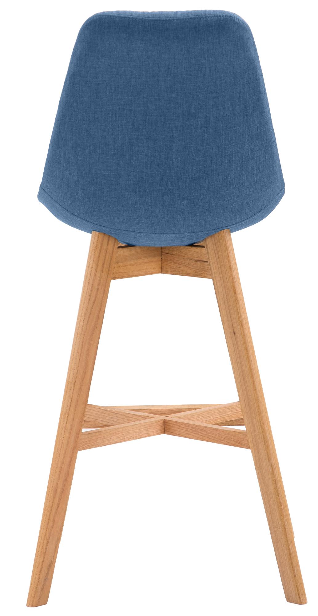 Tabouret de bar Cannes en tissu Bleu Nature