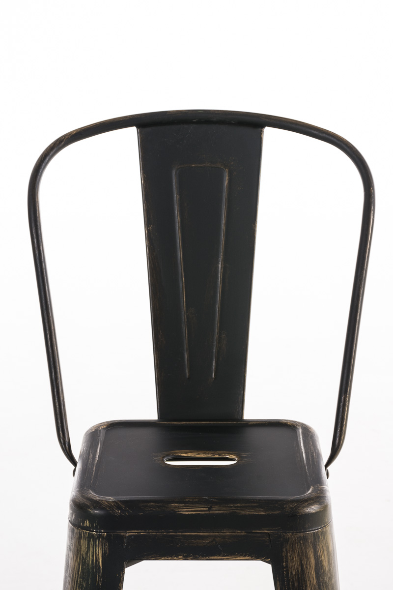 Tabouret de bar Aiden Noir-Or