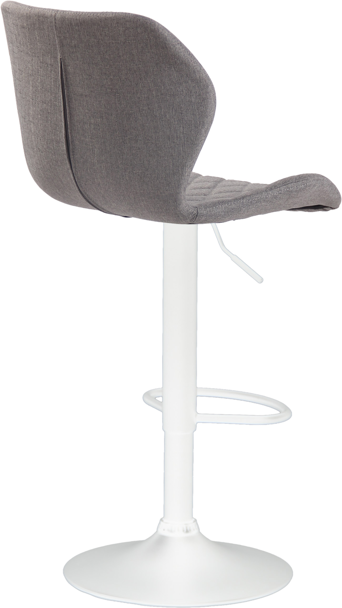 Tabouret de bar Cork en tissu Gris Blanc