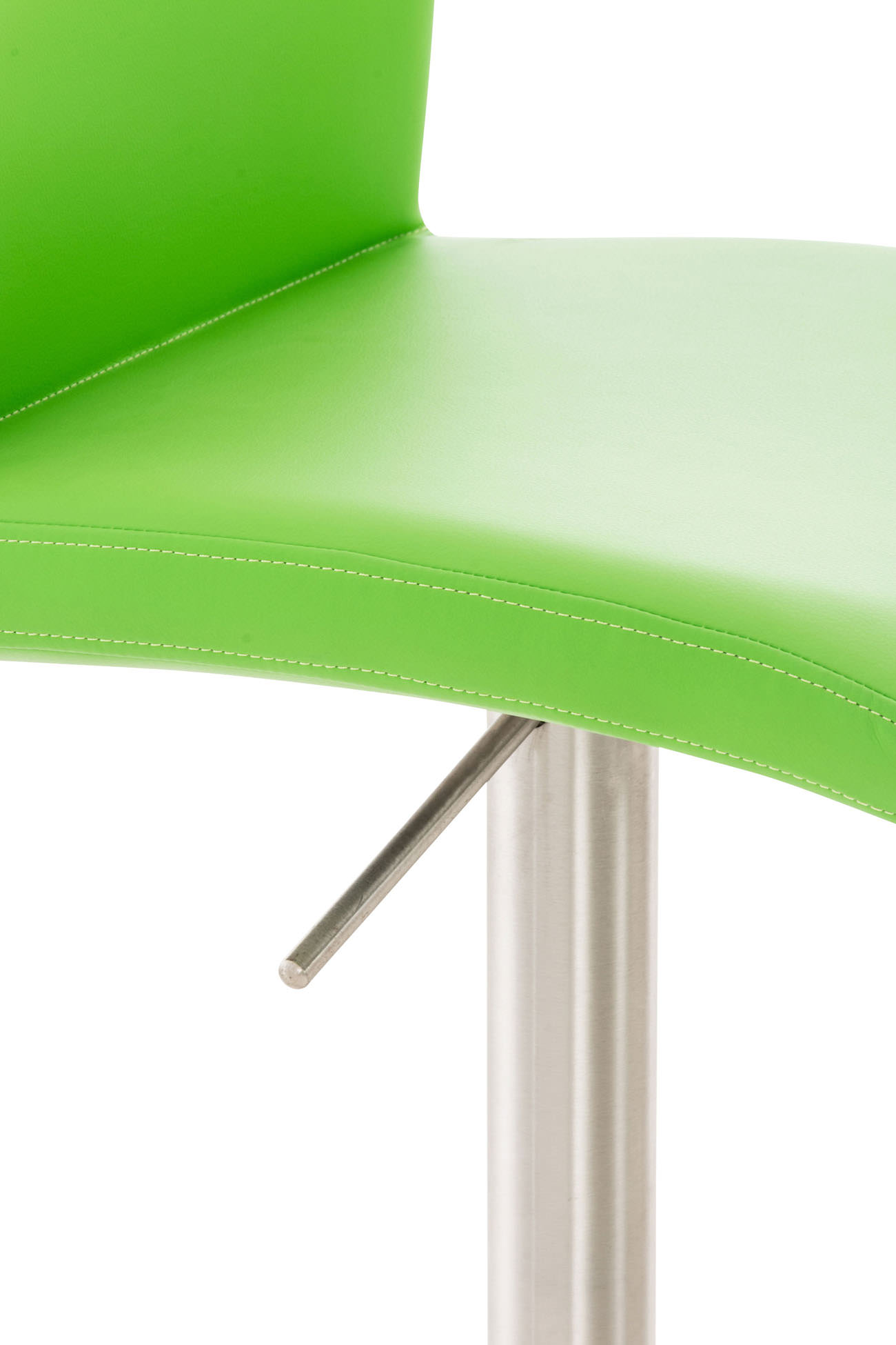 Tabouret de bar Cadiz en similicuir Vert Acier inoxydable