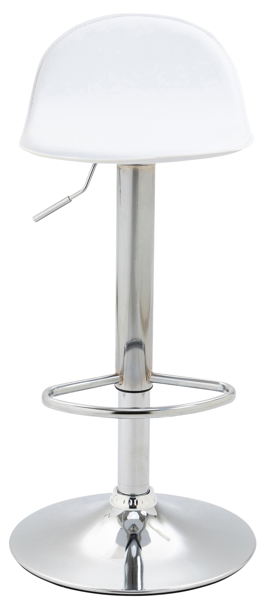 Lot de 2 tabourets de bar design Lana V2 similicuir Blanc Chrome