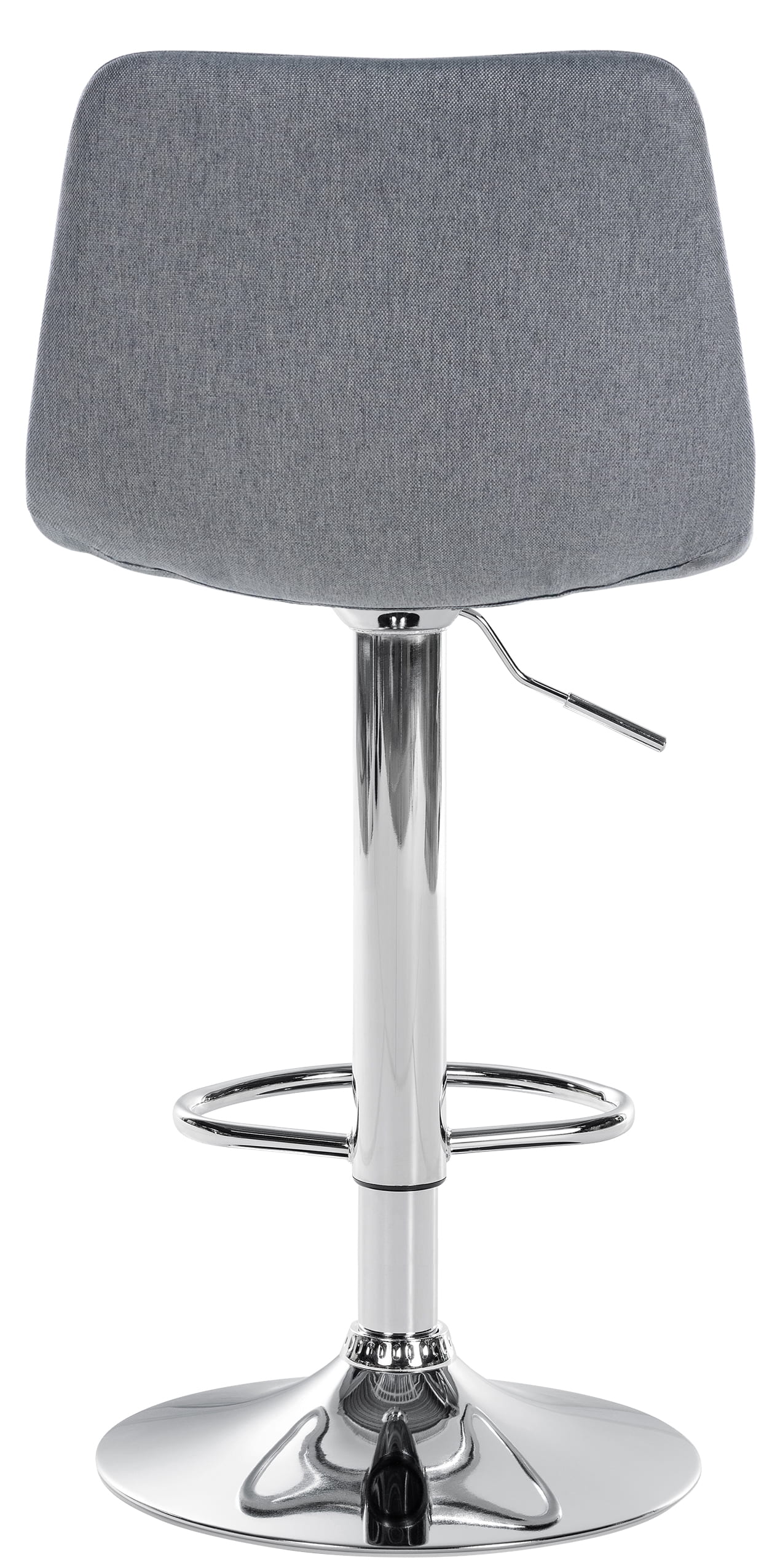 Lot de 2 tabourets de bar Divo tissu Métal chromé Gris