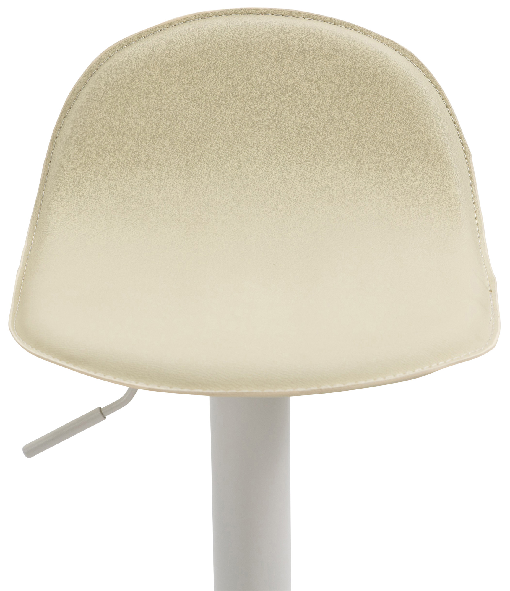 Tabouret de Bar Design Lana V2 similicuir Crème Blanc