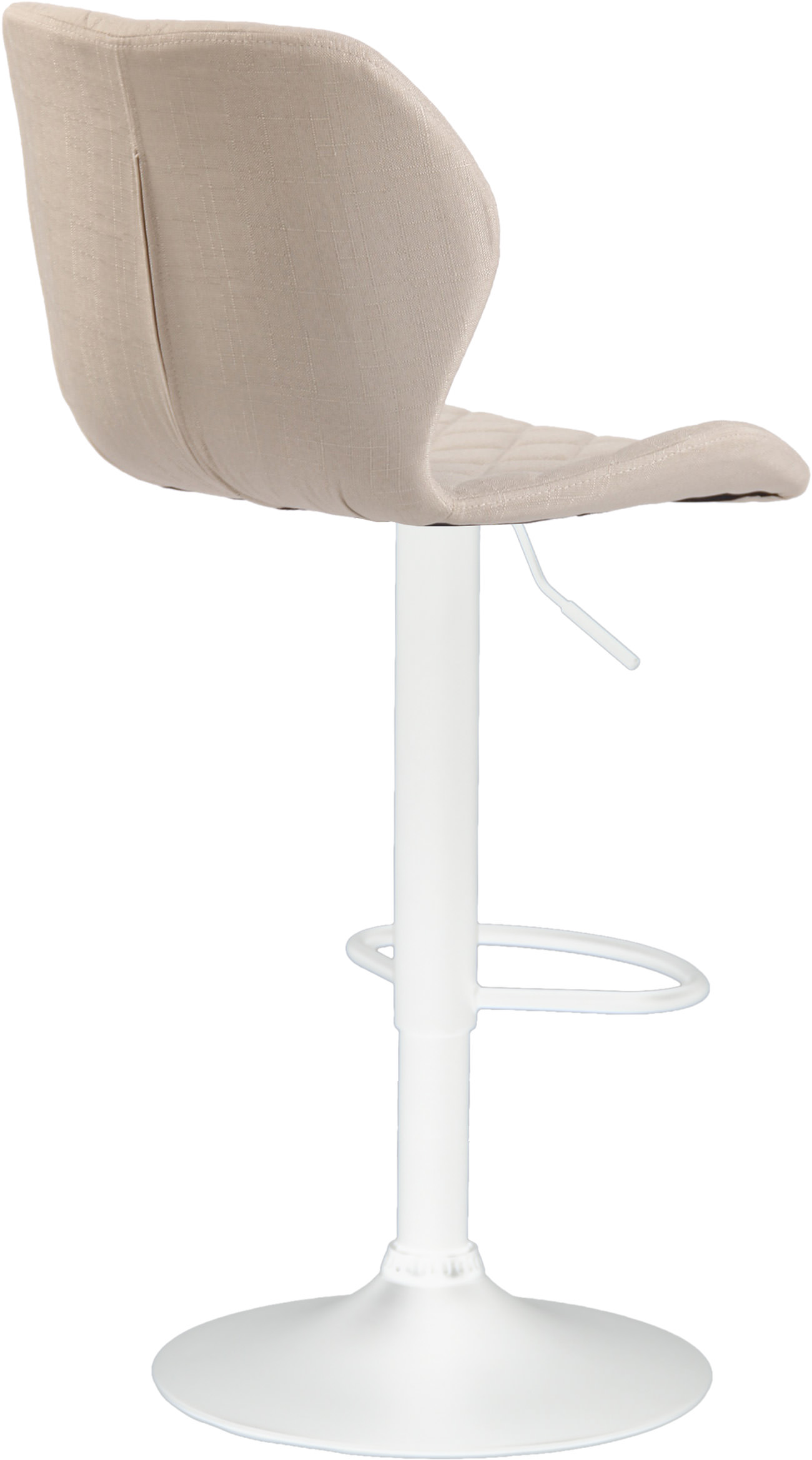 Lot de 2 tabourets de bar Cork en tissu Crème Blanc