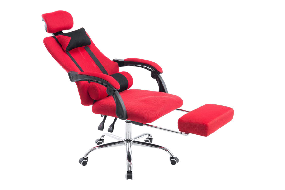 Fauteuil de bureau Fellow avec Repose-pieds intégré Rouge