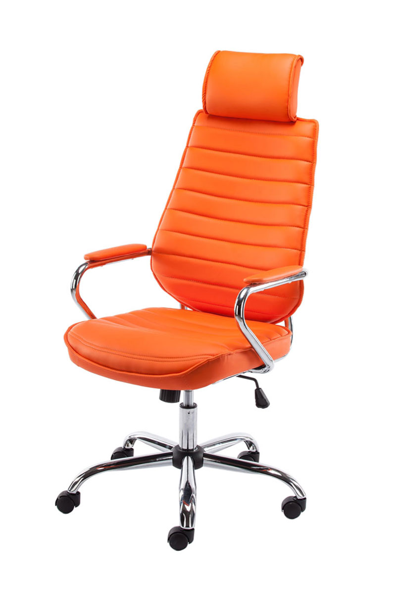 Fauteuil de bureau Rako similicuir Orange