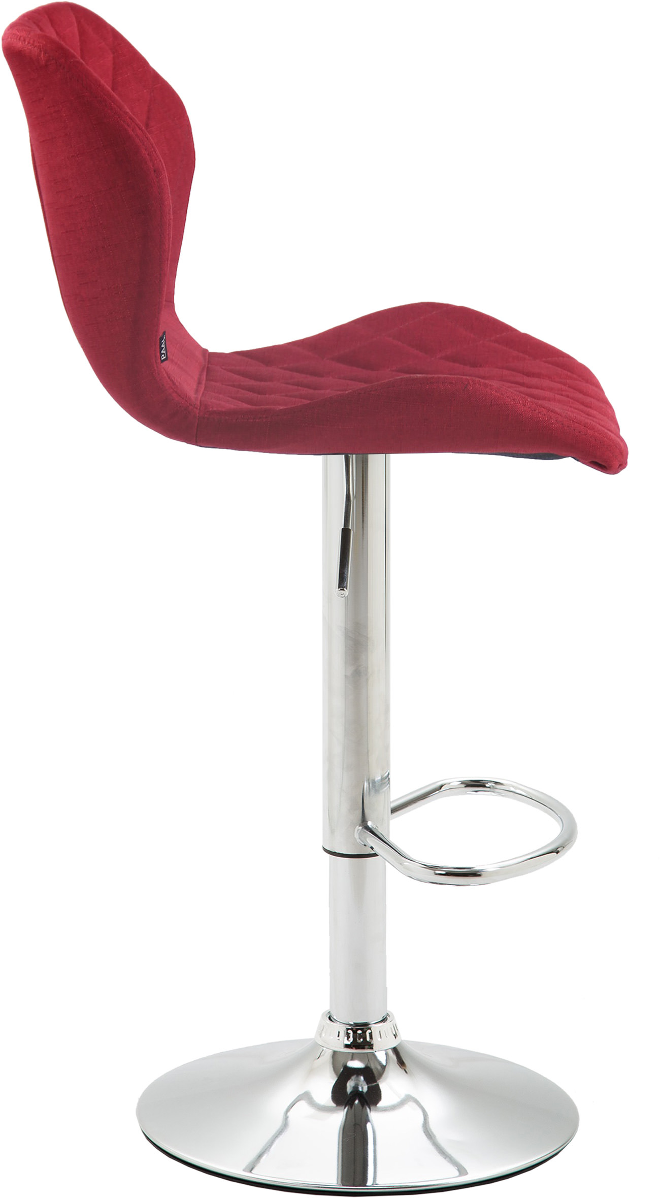 Tabouret de bar Cork en tissu Rouge Chrome