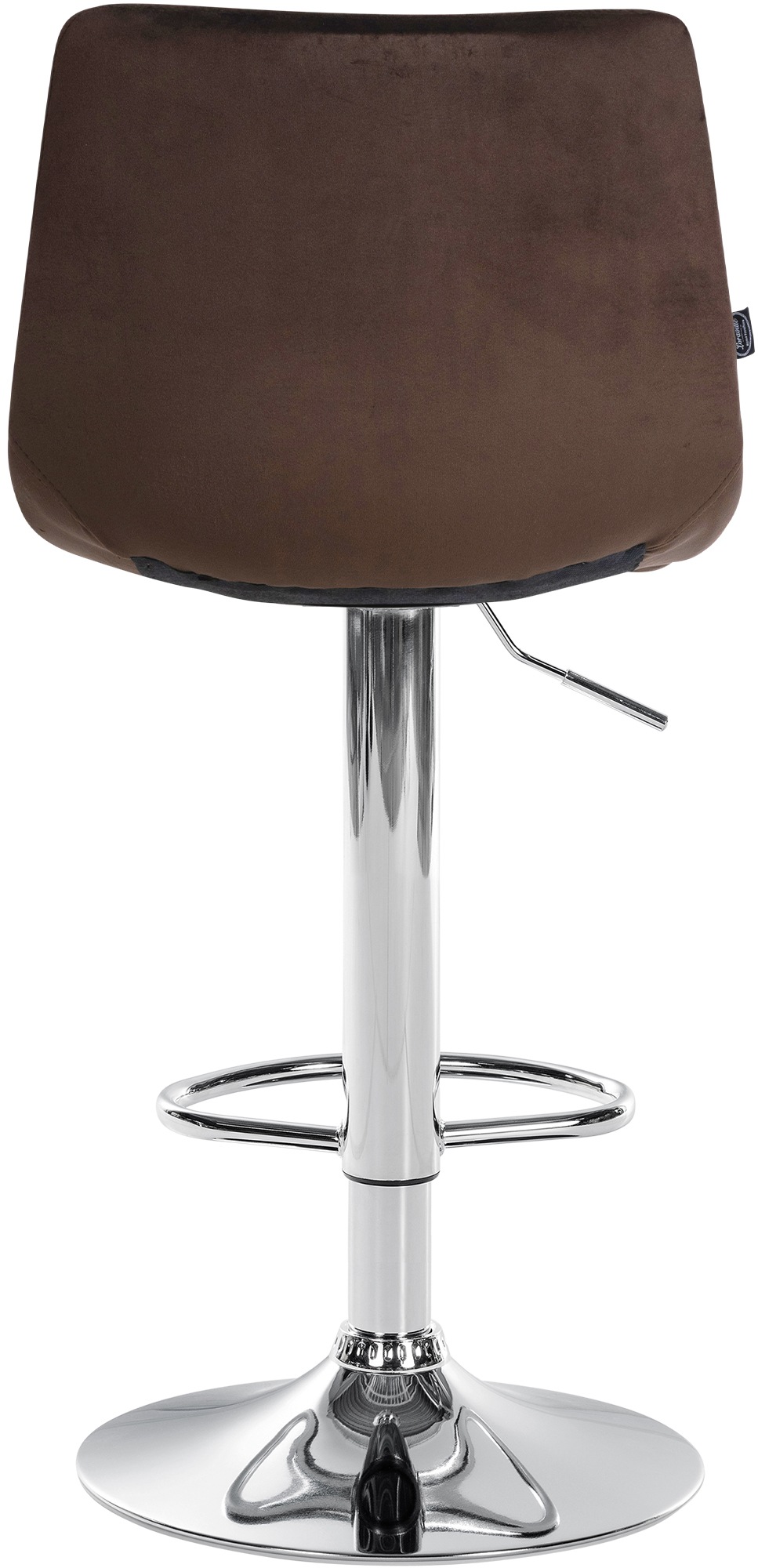 Tabouret de bar Jerry velours Marron Chrome