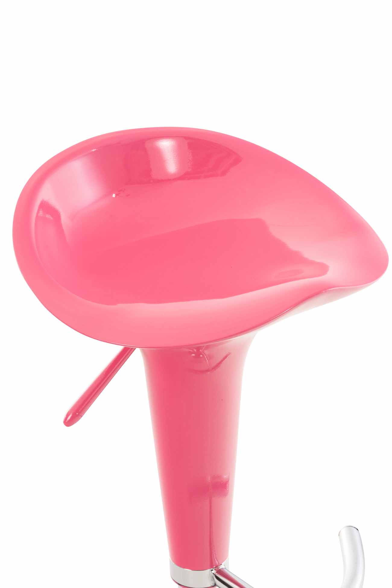 Tabouret de bar Saddle avec Assise en p^lastique pied en métal Rose