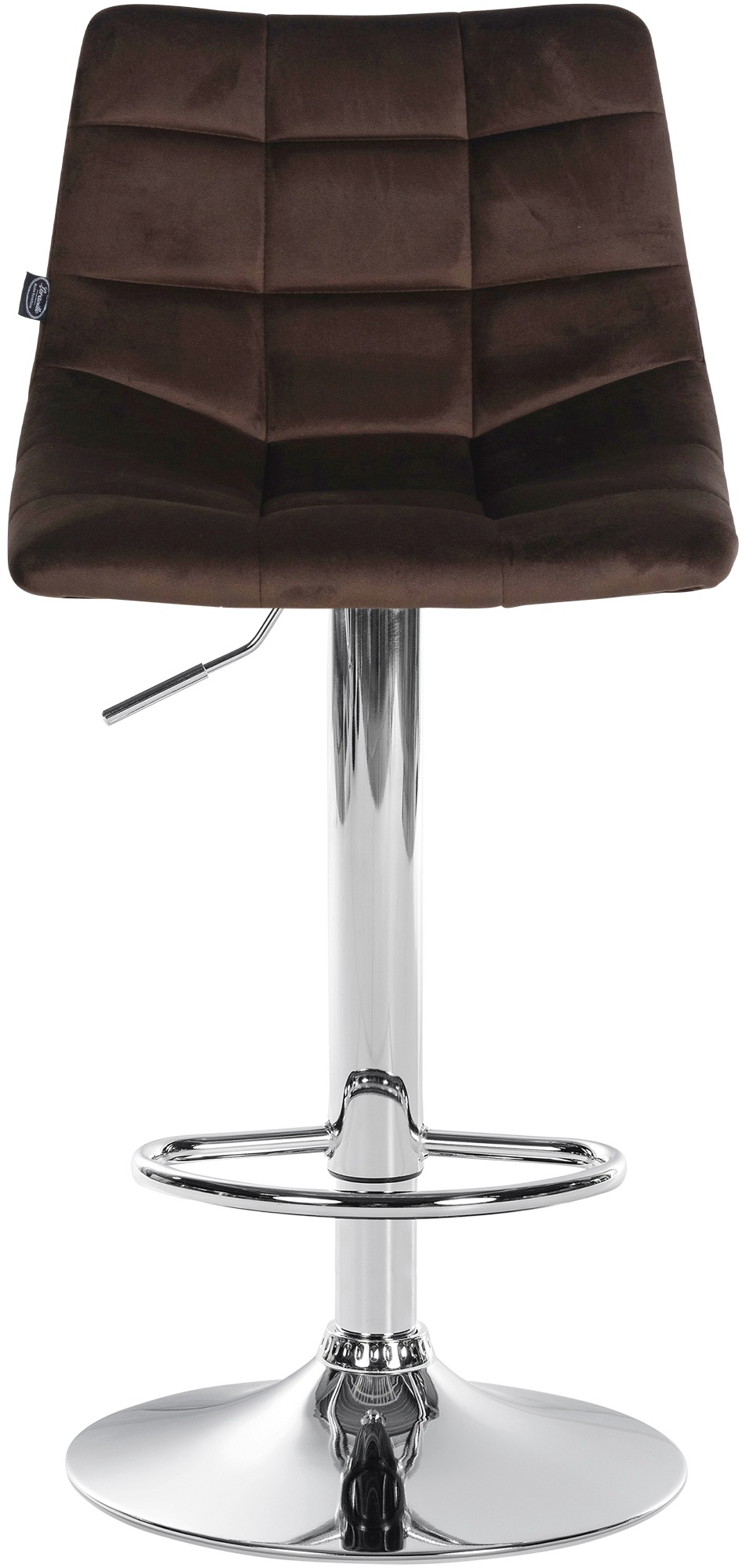 Tabouret de bar Jerry velours Marron Chrome