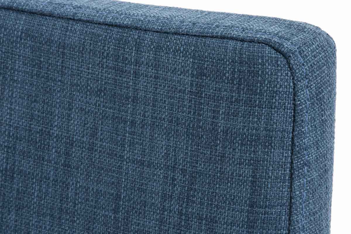 Chaise Grenoble Revêtement Tissu avec pieds en acier inoxydable Bleu