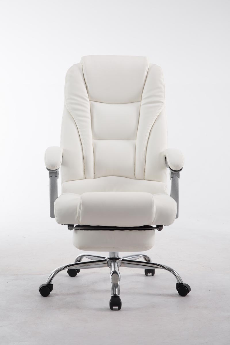 Fauteuil de bureau Pacific avec un repose-pieds intégré Blanc