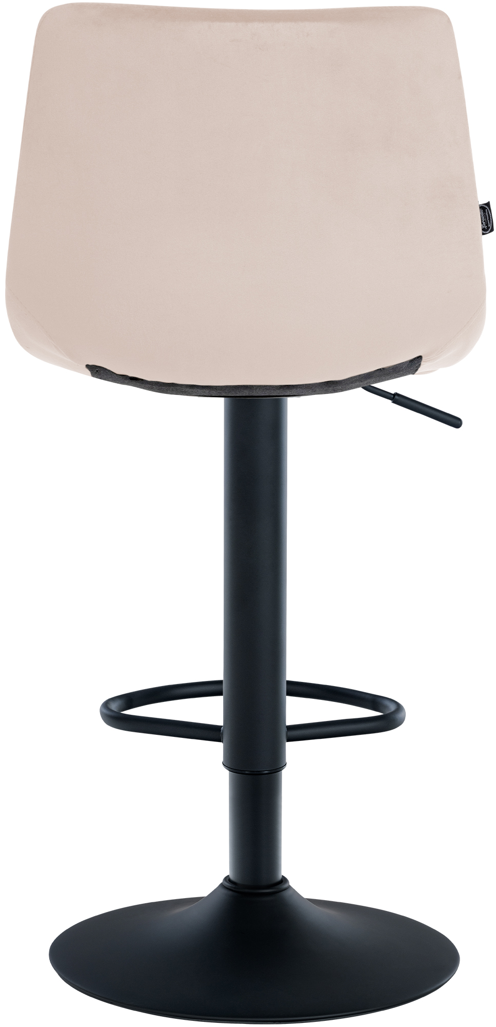 Tabouret de bar Jerry velours Beige Noir