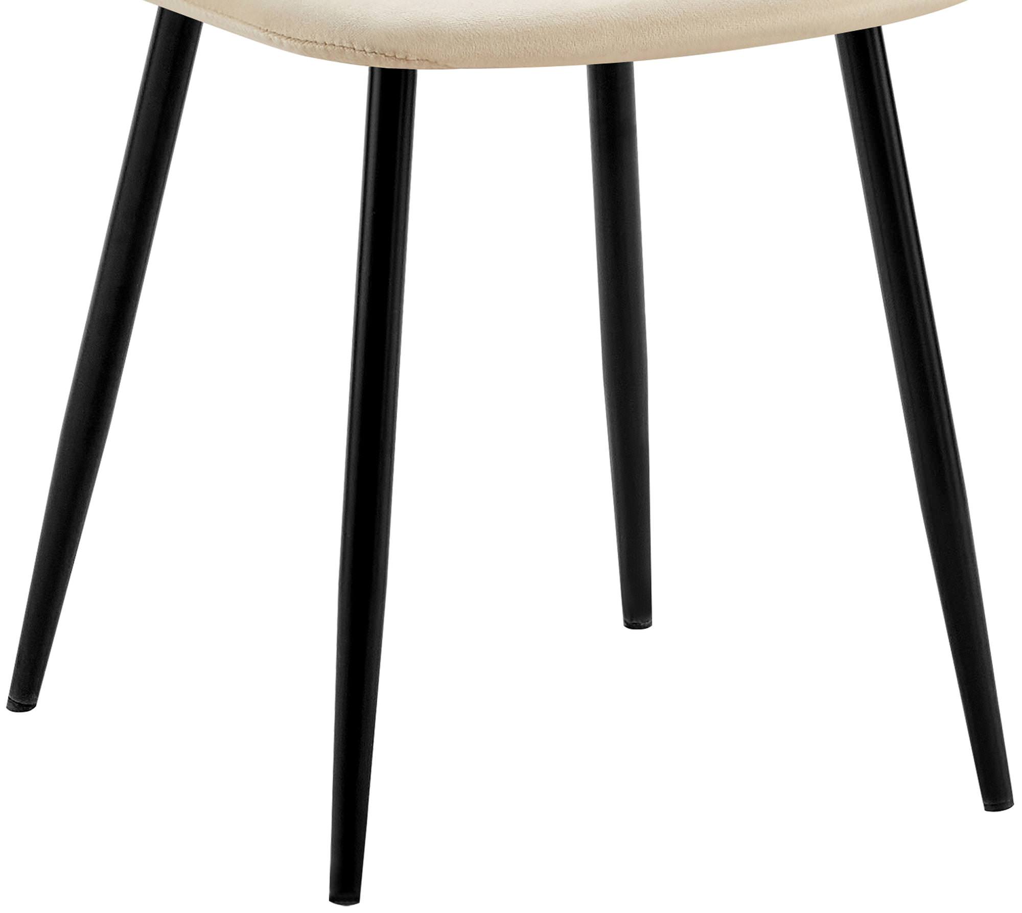 Lot de 4 chaises de salle à manger Baxter velours Crème