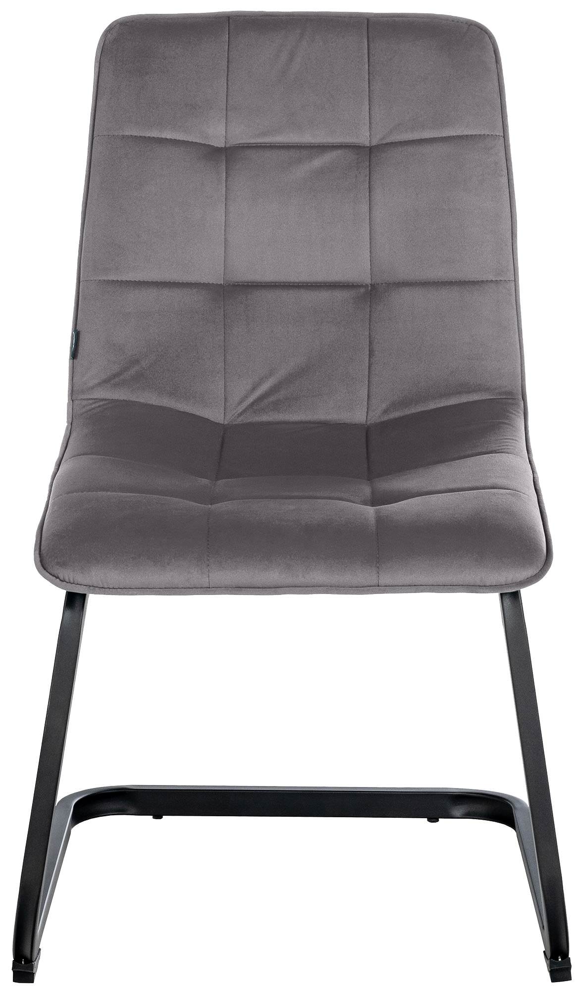 Lot de 2 chaises de salle à manger Vermont velours Gris foncé