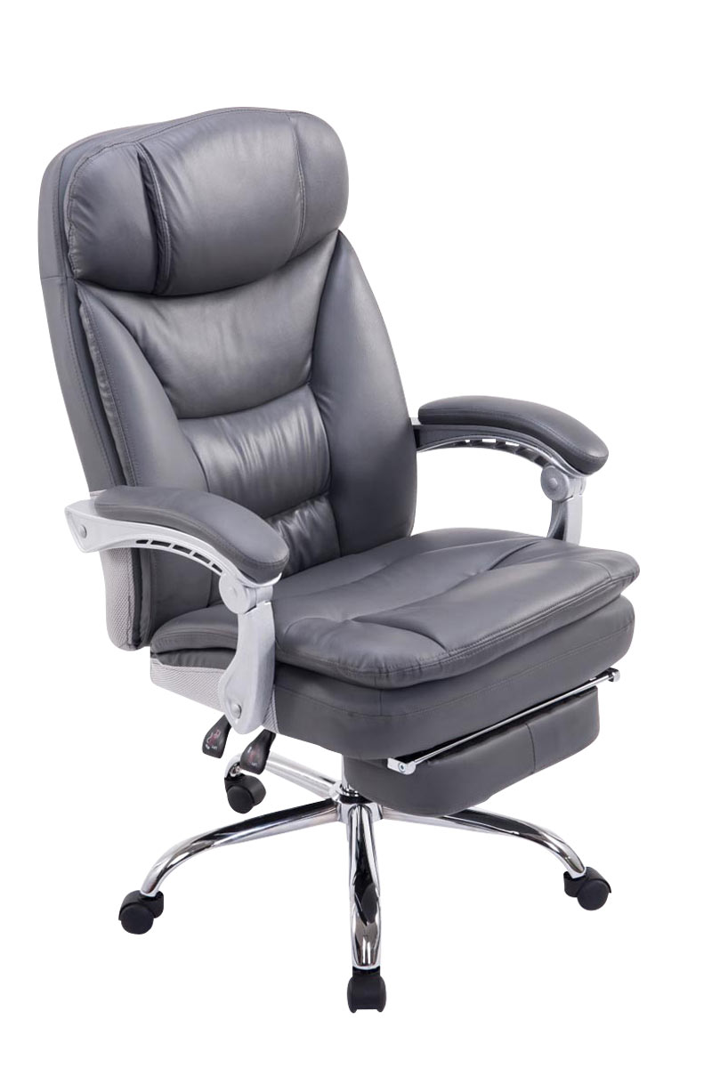 Fauteuil de bureau XL Troy similicuir Gris