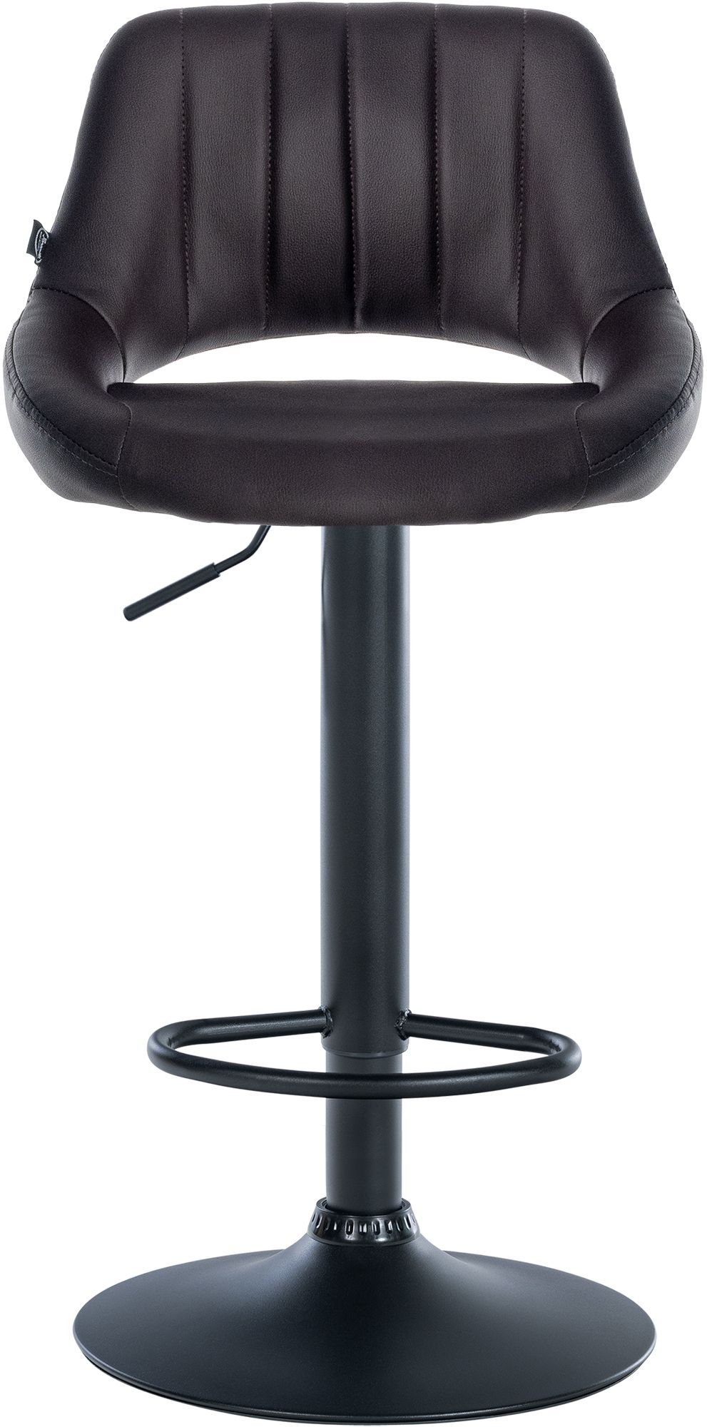 Tabouret de bar Milet similicuir Marron Noir