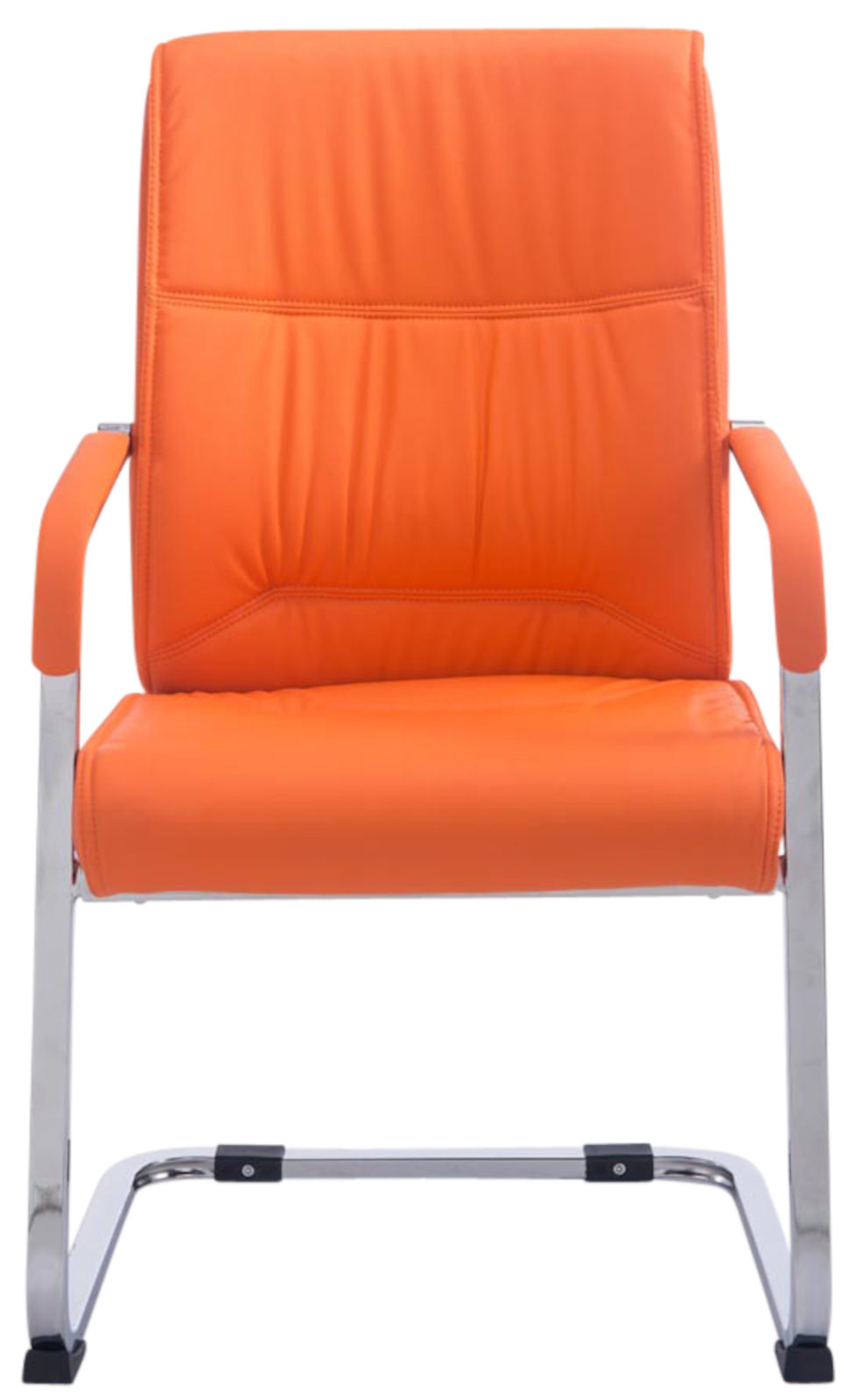 Lot de 2 Chaises Cantilever XXL Anubis en Similicuir avec accoudoirs Orange