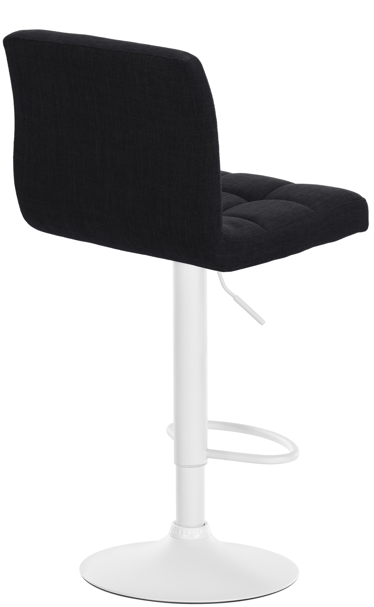 Lot de 2 tabourets de bar Calma tissu Métal blanc mat Noir