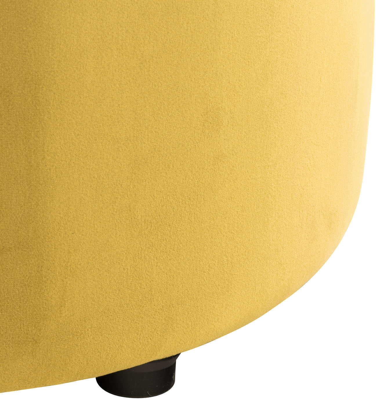 Tabouret bas Pantin en velours avec espace de rangement Jaune