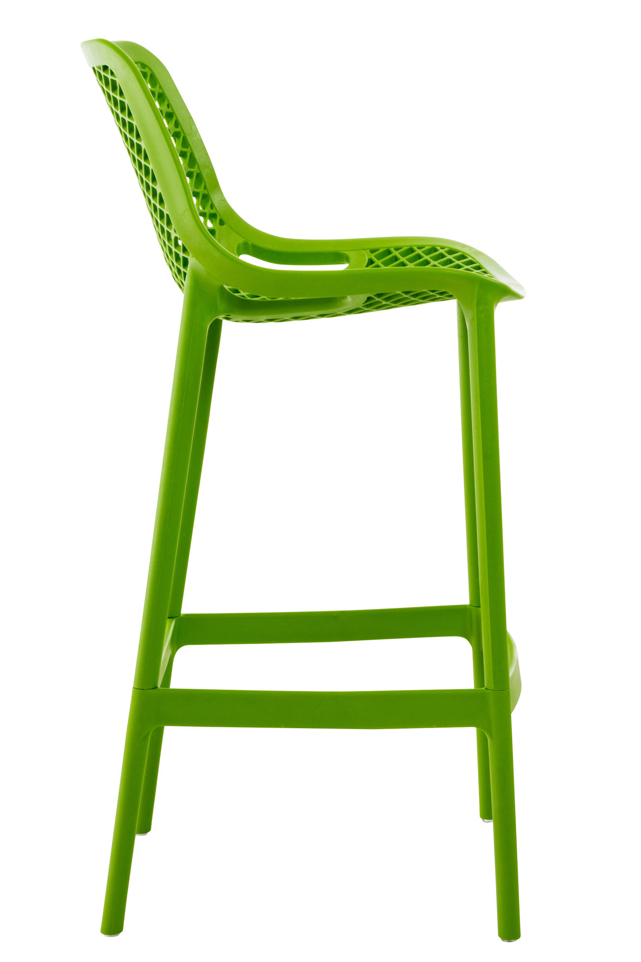 Lot de 2 Tabourets d'extérieur Air pour bar en plastique avec Repose-pieds Vert